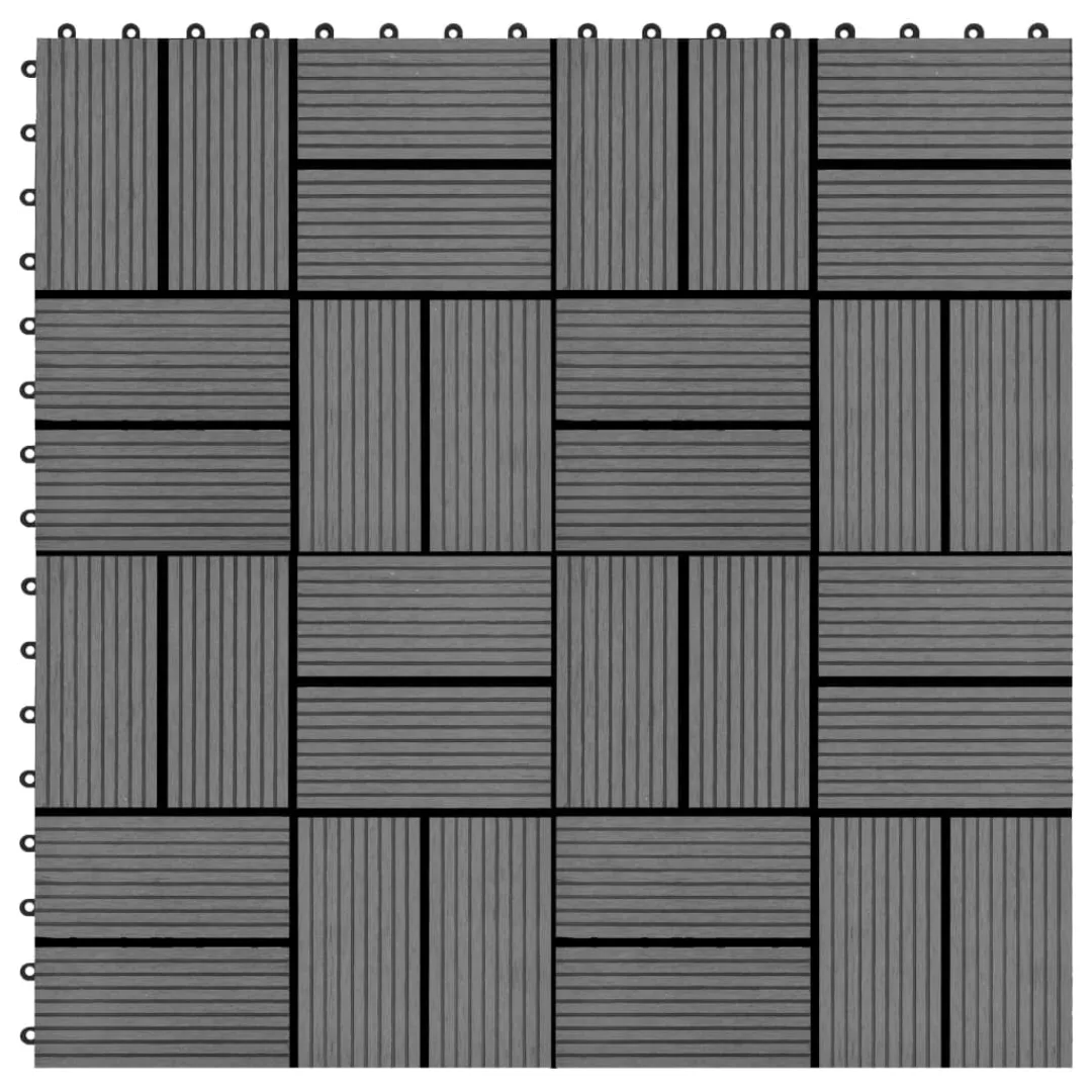 22 Stk. Terrassenfliesen 30 X 30 Cm 2 Qm Wpc Grau günstig online kaufen