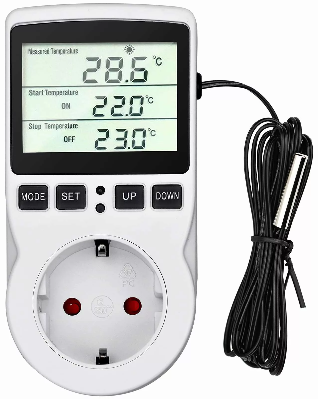 Kityhome Steckdosen-Thermostat Steckdosen-Thermostat mit fühler,Raumthermos günstig online kaufen