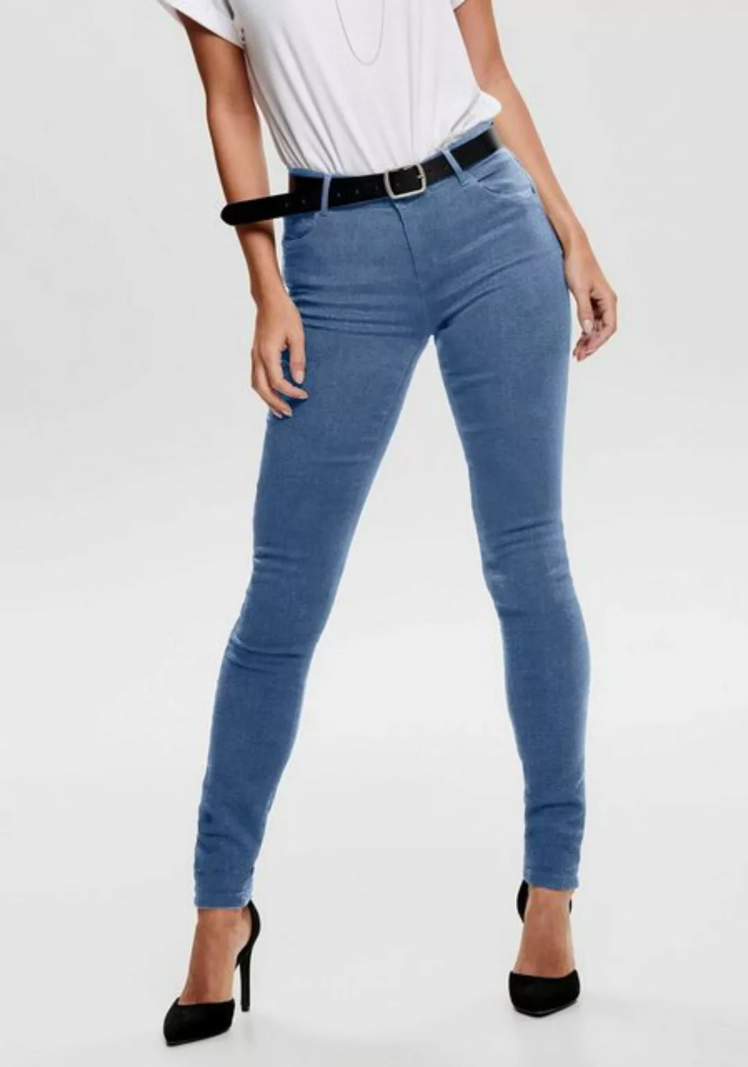 Only Damen Jeans onlRAIN REG SKINNY JEANS CRY6060 - Skinny Fit - Schwarz - günstig online kaufen