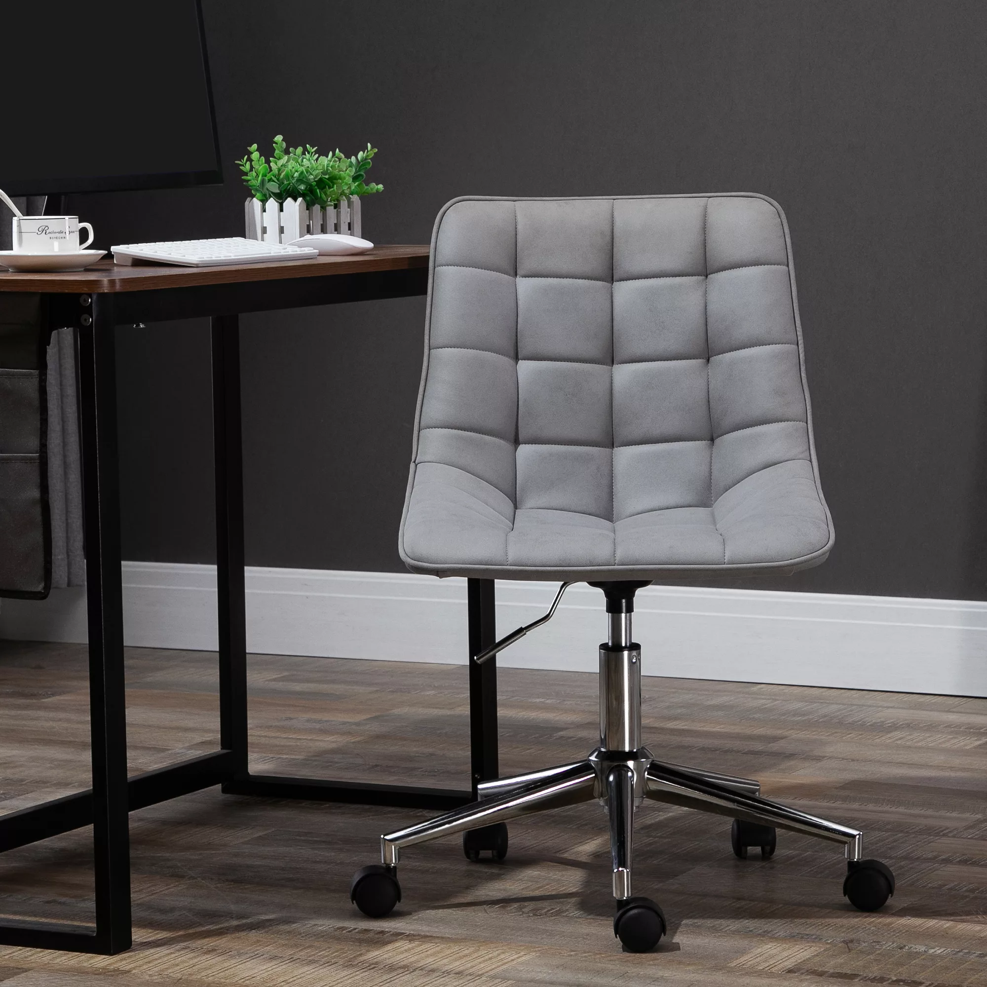 Vinsetto Bürostuhl  Dreh- und Schreibtischstuhl, 360° drehbar, Mikrofaser, günstig online kaufen