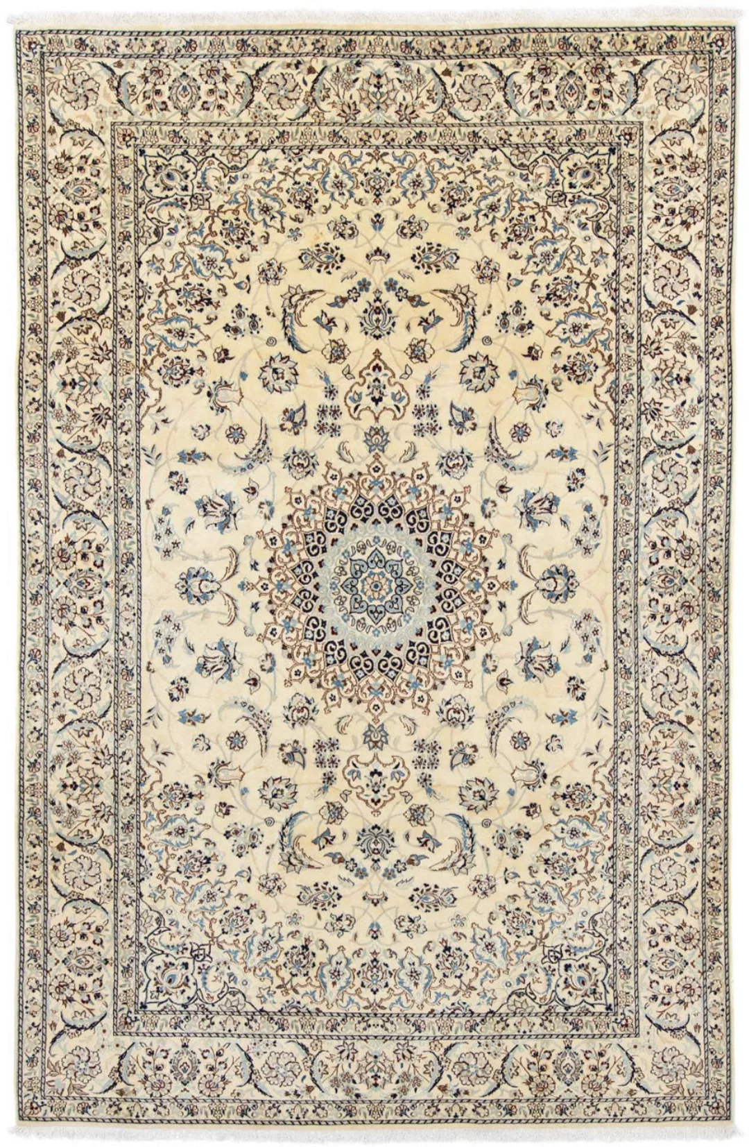 morgenland Wollteppich »Nain 9la Medaillon Beige 303 x 203 cm«, rechteckig, günstig online kaufen