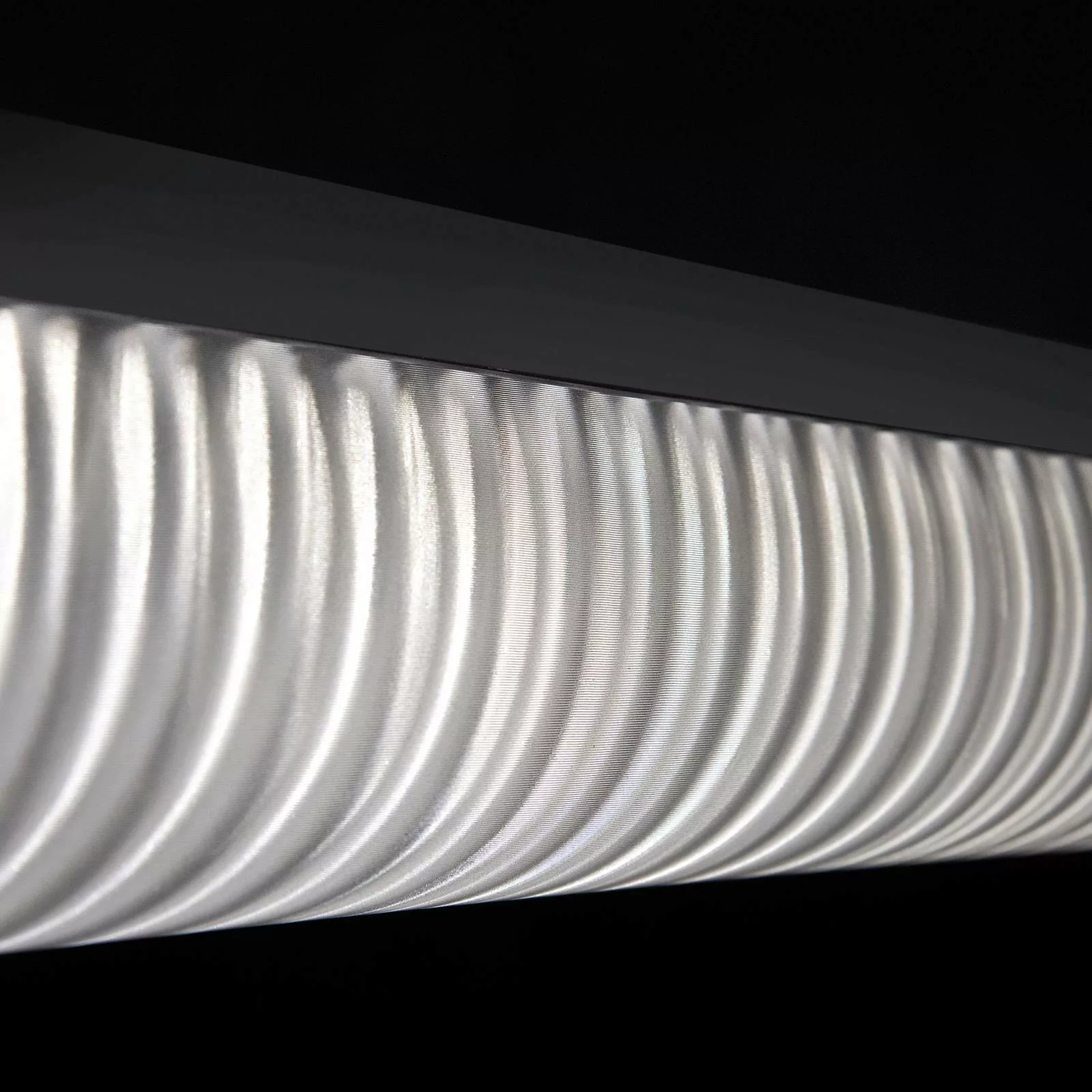 Slamp LED-Hängelampe Modula Double, plissé, grau günstig online kaufen