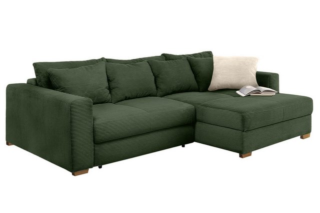 luma-home Ecksofa 15156, Dauerschläfer mit Bettkasten 288x186 cm, Federkern günstig online kaufen