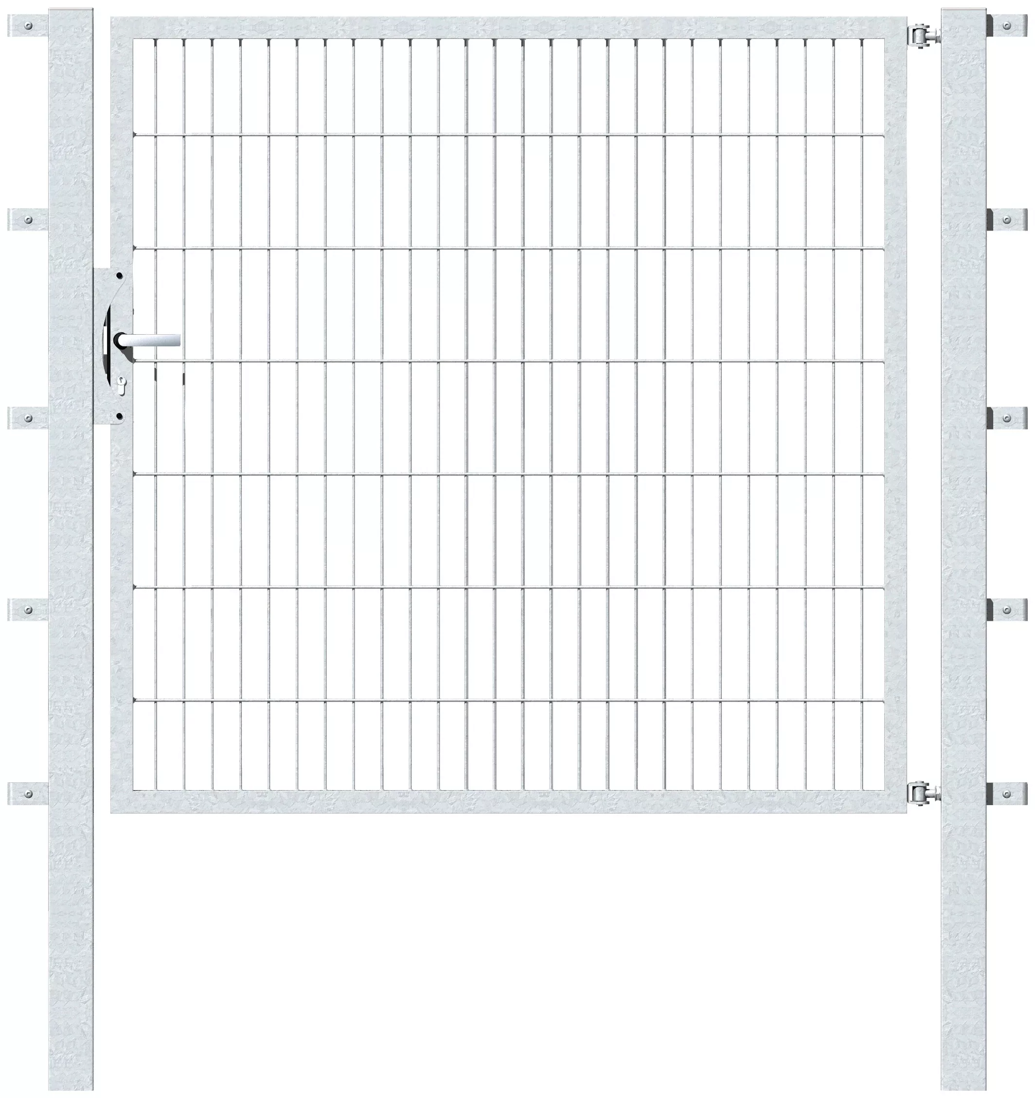 Metallzaun Einzeltor für Doppelstabmatte Grün z. Einbetonieren 100 cm x 200 günstig online kaufen