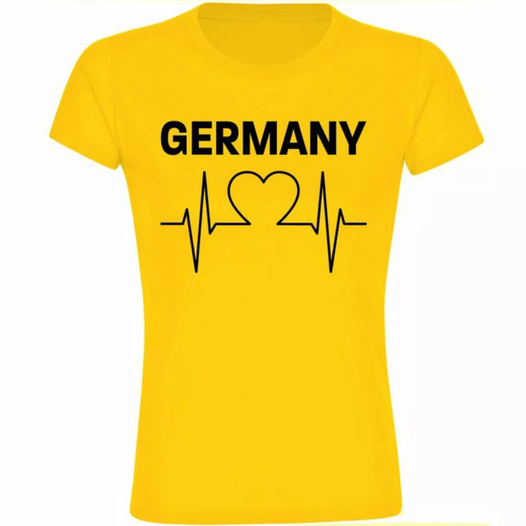 multifanshop T-Shirt Damen Germany - Herzschlag - Frauen günstig online kaufen