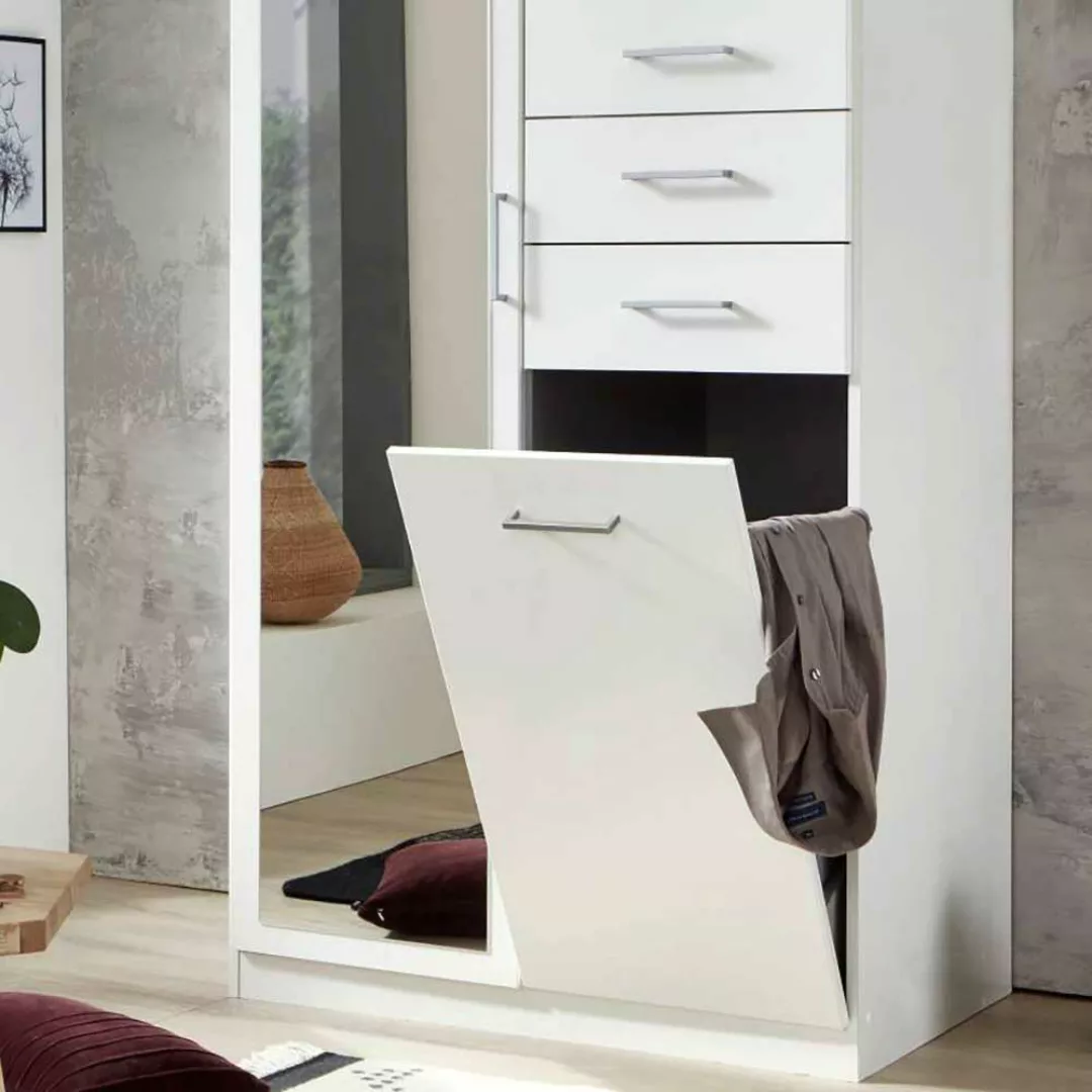 Mehrzweckschrank mit Spiegeltür Wäschesammler günstig online kaufen