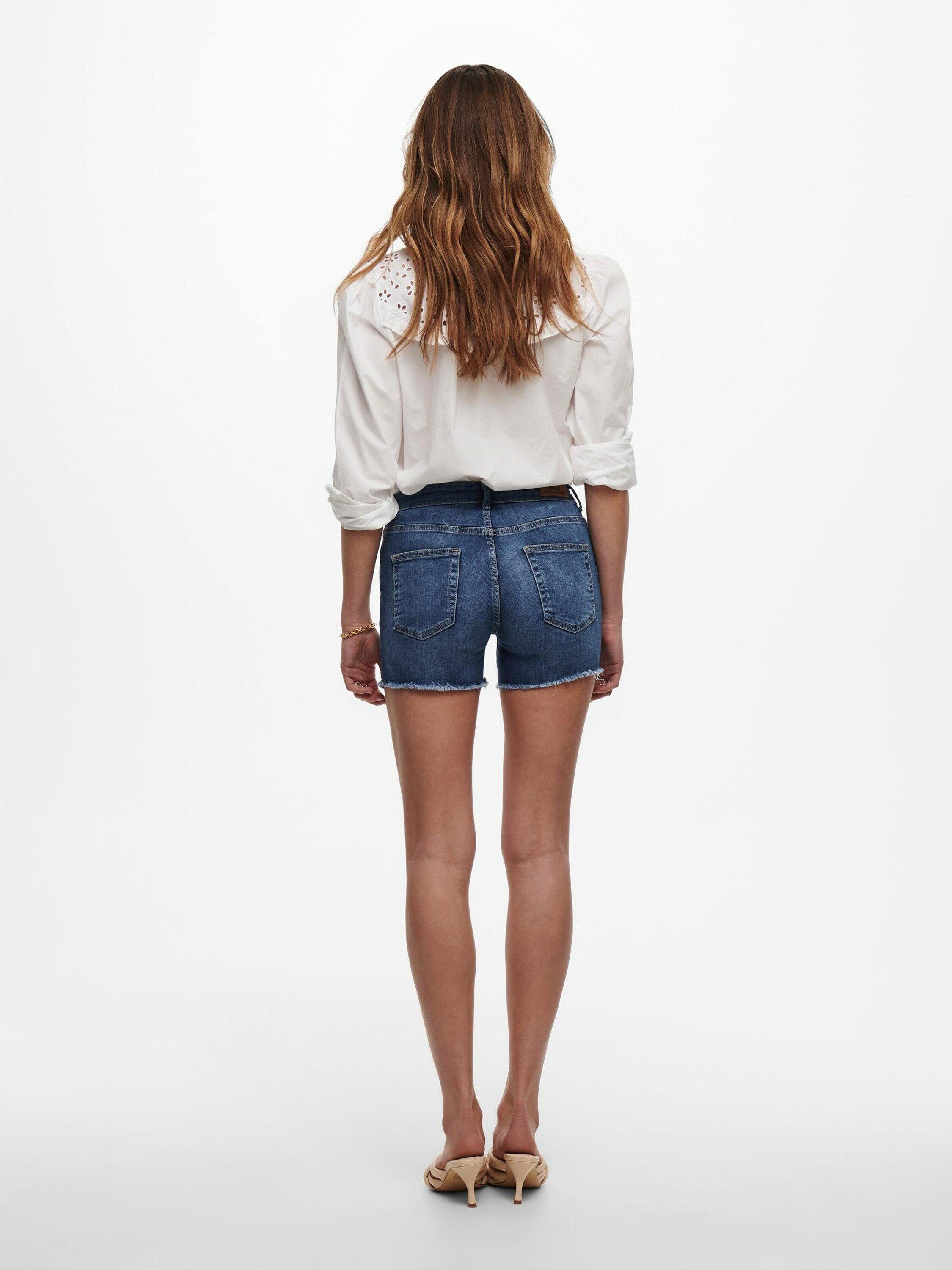ONLY Jeansshorts kurze Denim Jeans Knopf günstig online kaufen