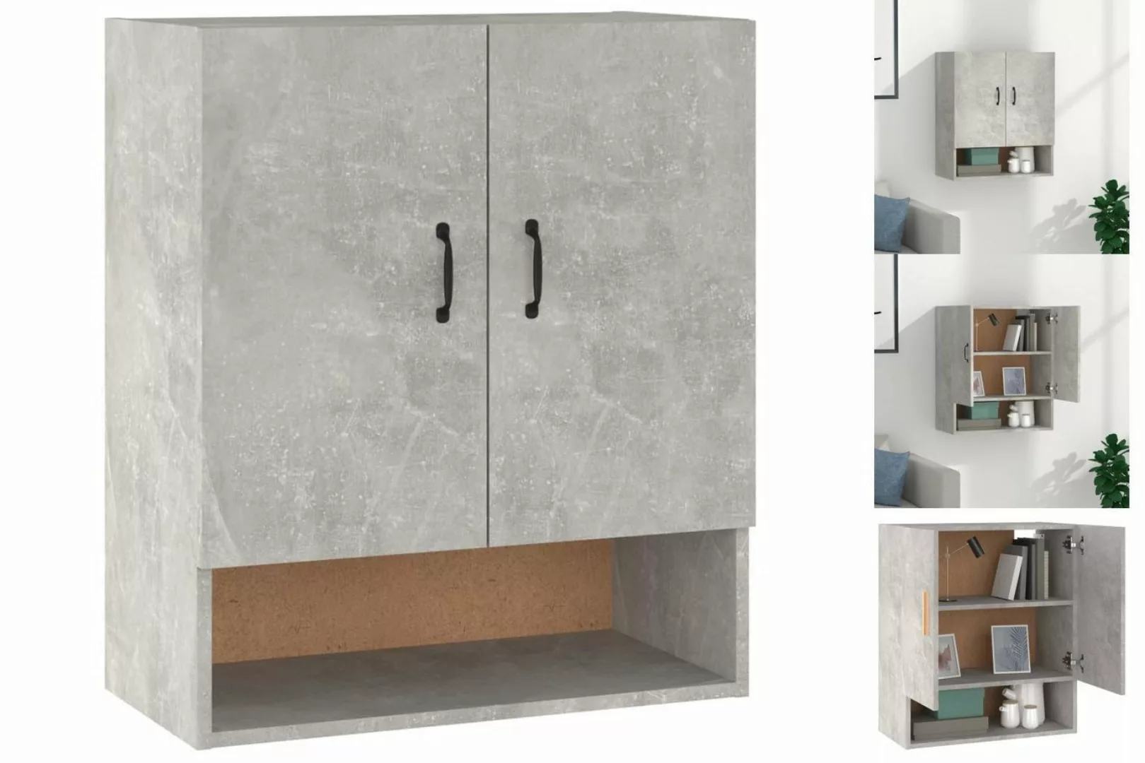 vidaXL Hängeschrank Hängeschrank Wandschrank Betongrau 60x31x70 cm Spanplat günstig online kaufen