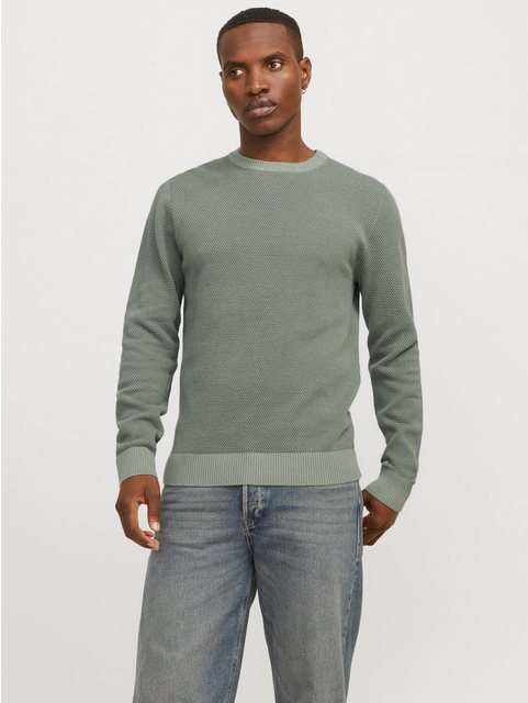 Jack & Jones Rundhalspullover JJEGLOBE KNIT CREW NECK NOOS in Strick Optik günstig online kaufen