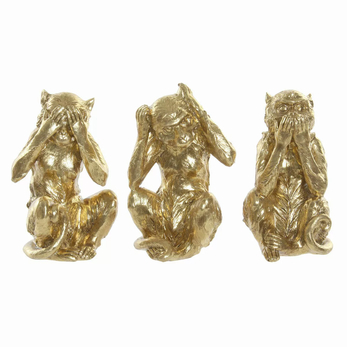 Deko-figur Dkd Home Decor Harz Affe (3 Pcs) (13 X 11 X 19.5 Cm) günstig online kaufen