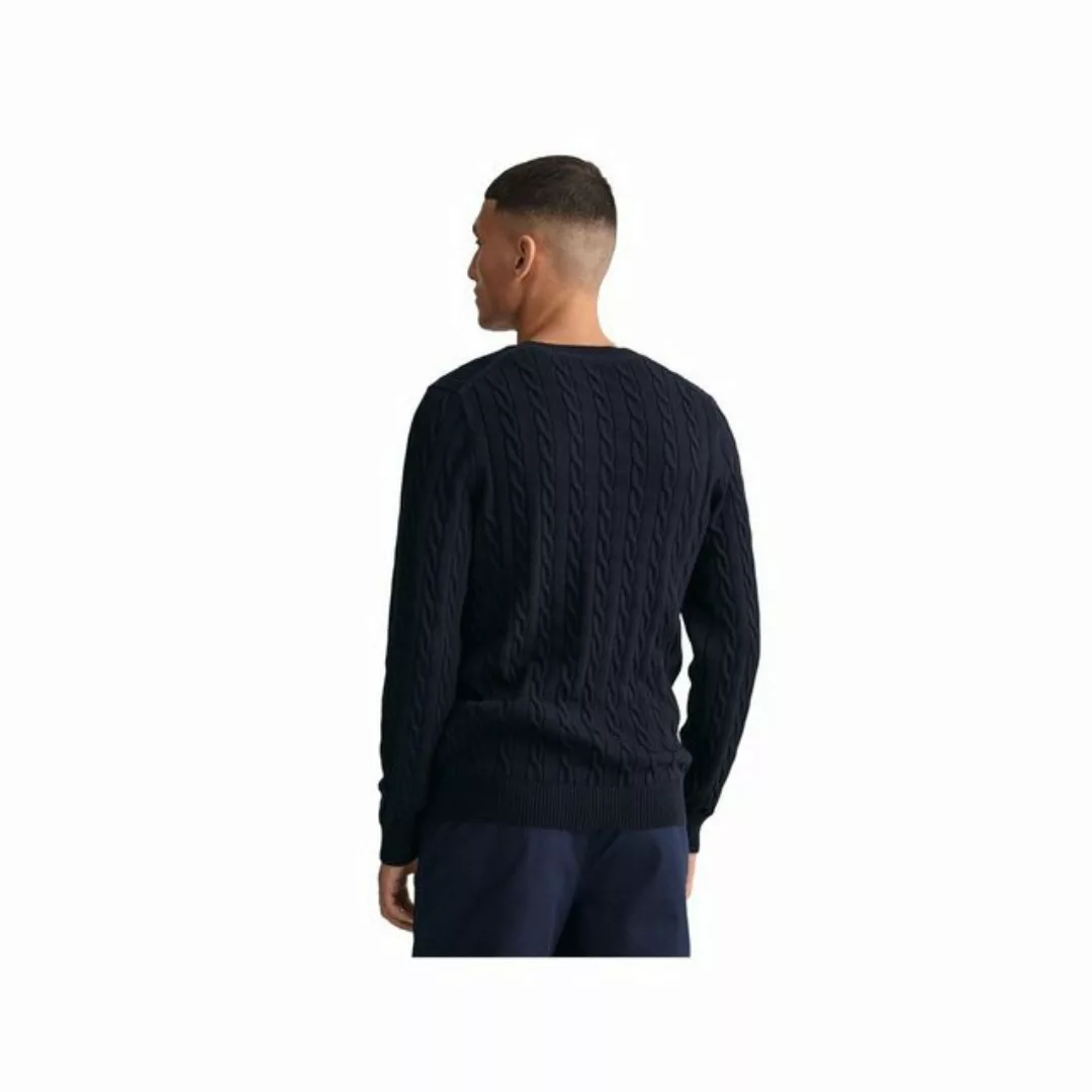 Gant Strickpullover "COTTON CABLE C-NECK", mit Wappen-Logostickerei auf der günstig online kaufen