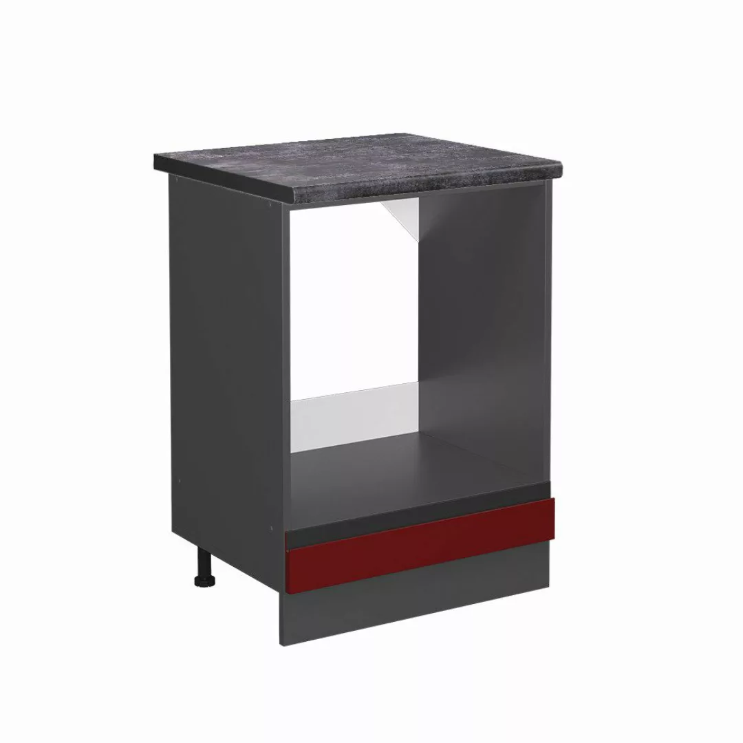 Vicco Herdumbauschrank R-Line, Rot/Anthrazit, 60 cm, günstig online kaufen