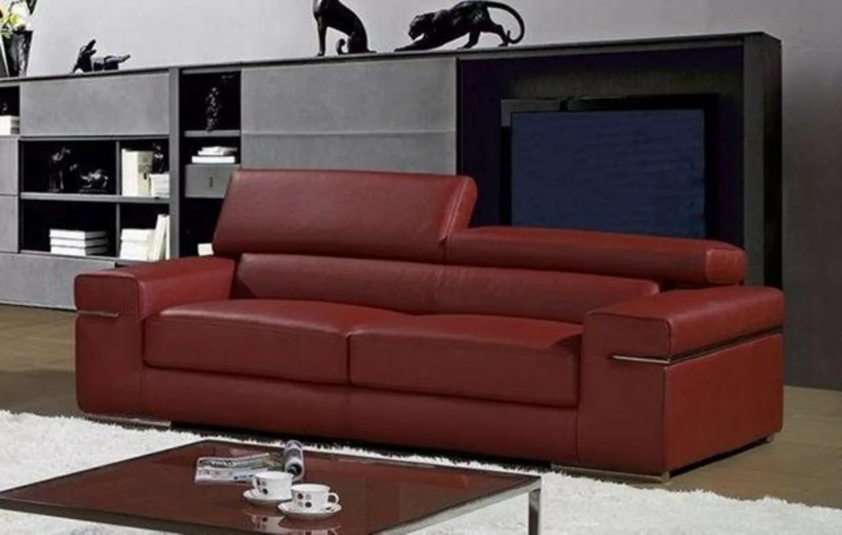 JVmoebel Sofa Beiger 3-Sitzer Ledersofa Couch Polster Sitz 3er Lounge, Made günstig online kaufen