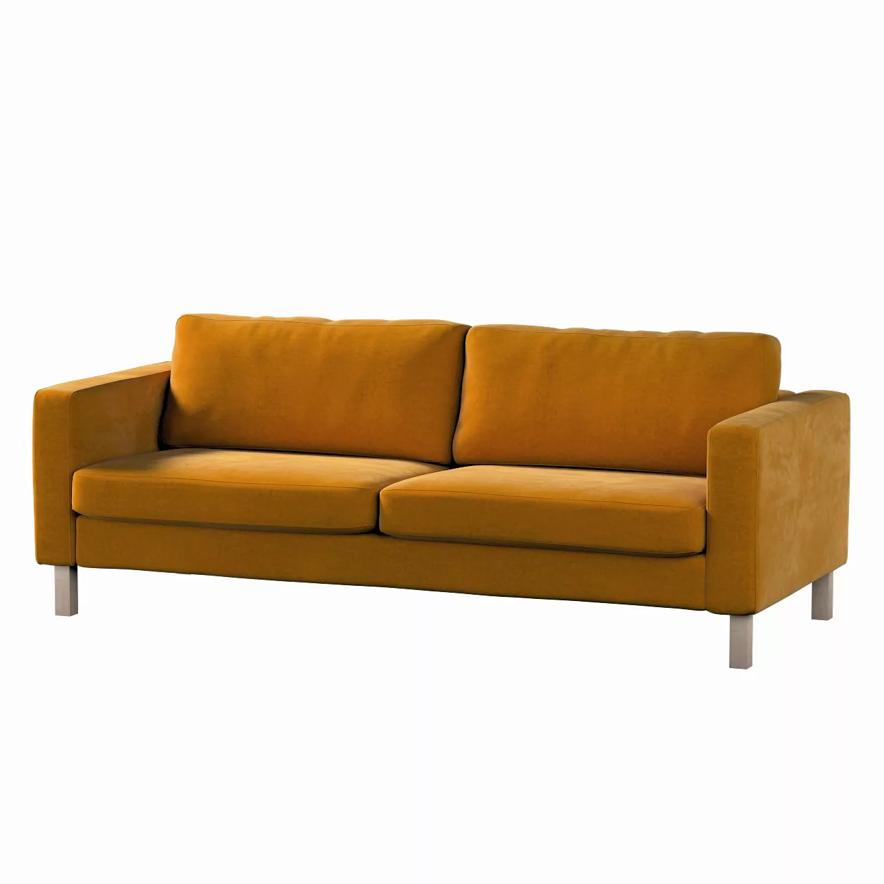 Bezug für Karlstad 3-Sitzer Sofa nicht ausklappbar, kurz, honiggelb, Bezug günstig online kaufen