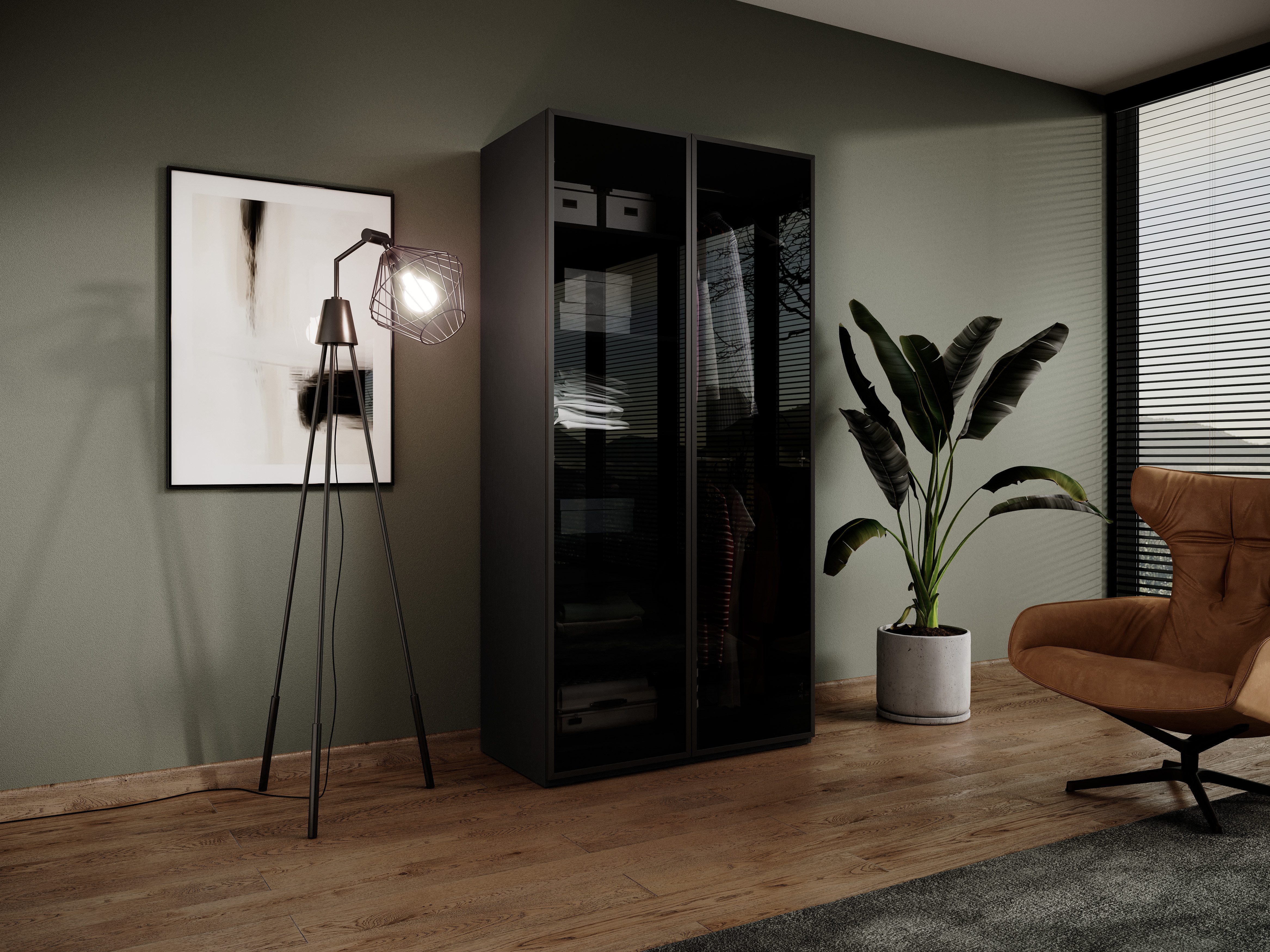 yourhouse24 Kleiderschrank Kleiderschrank Garderobe Glas SANDBOX günstig online kaufen