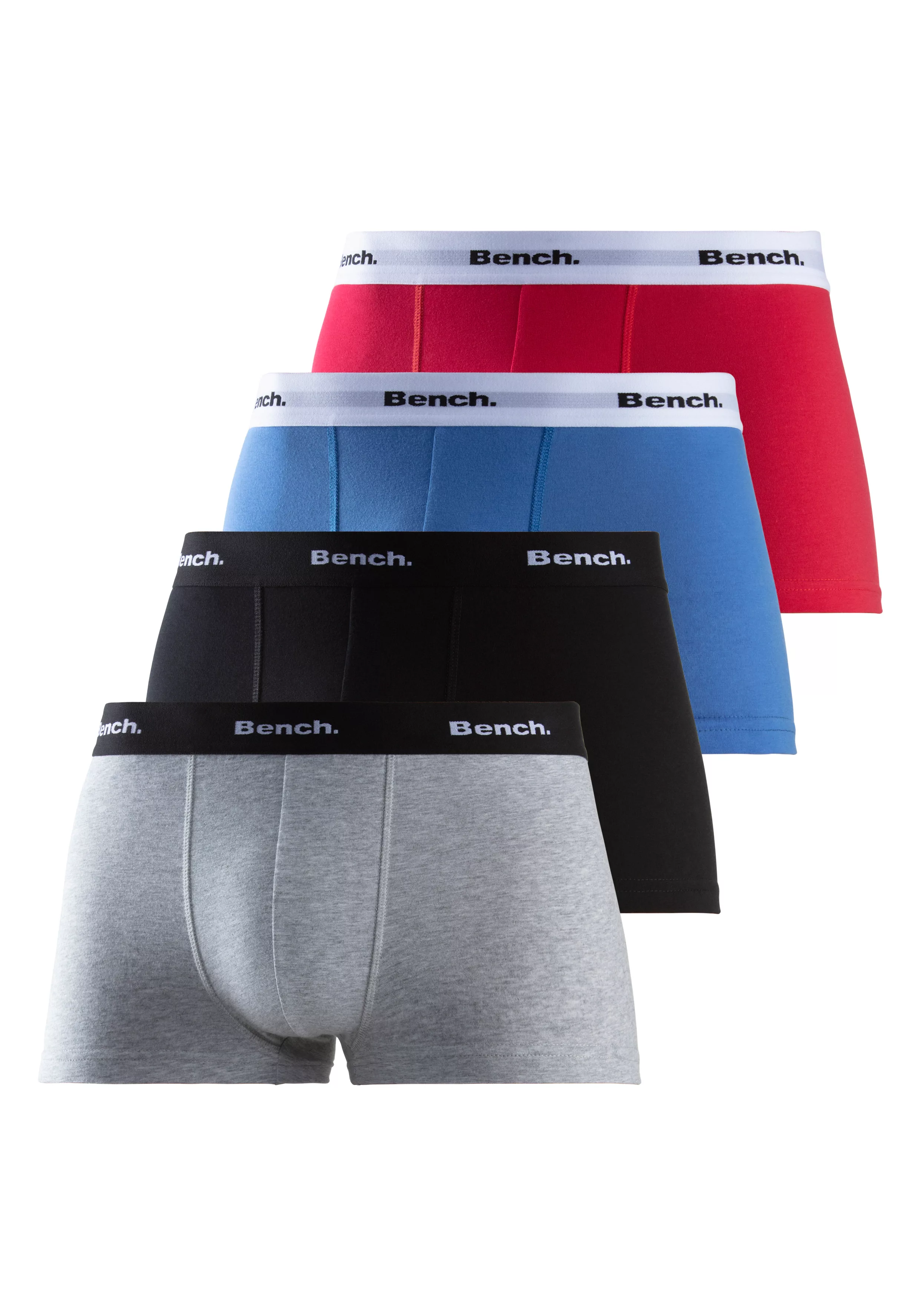 Bench. Hipster, (Packung, 4 St.), Boxershorts mit kontrastfarbenem Bund aus günstig online kaufen