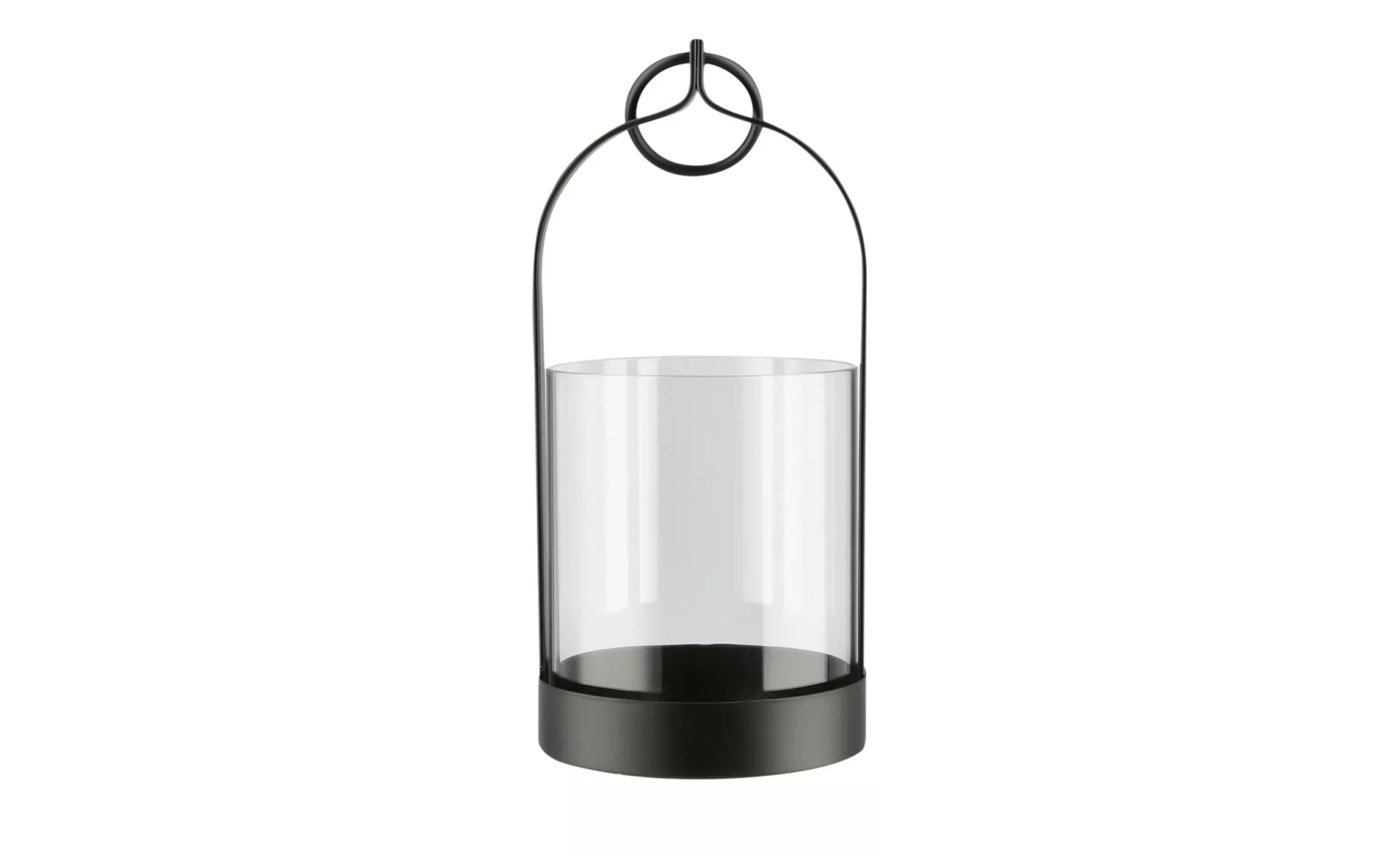 Windlicht - schwarz - Metall, Glas - 20 cm - Dekoration > Laternen & Windli günstig online kaufen