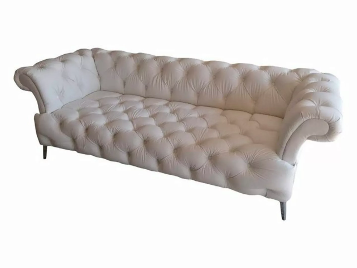 JVmoebel Sofa, Chesterfield Sofa 3 Sitzer Luxus Couch Kunstleder Sofas Weiß günstig online kaufen