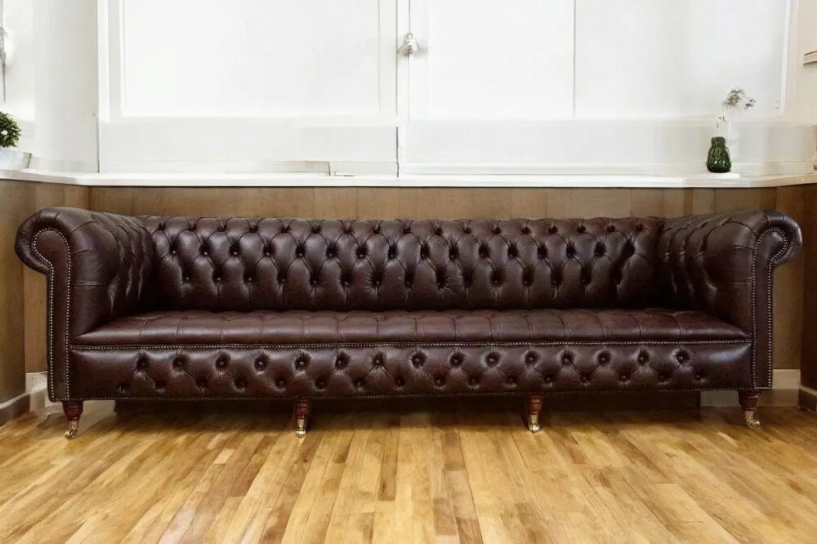 JVmoebel Chesterfield-Sofa Chesterfield 4 Sitzers Klassische Luxus Sofa Led günstig online kaufen