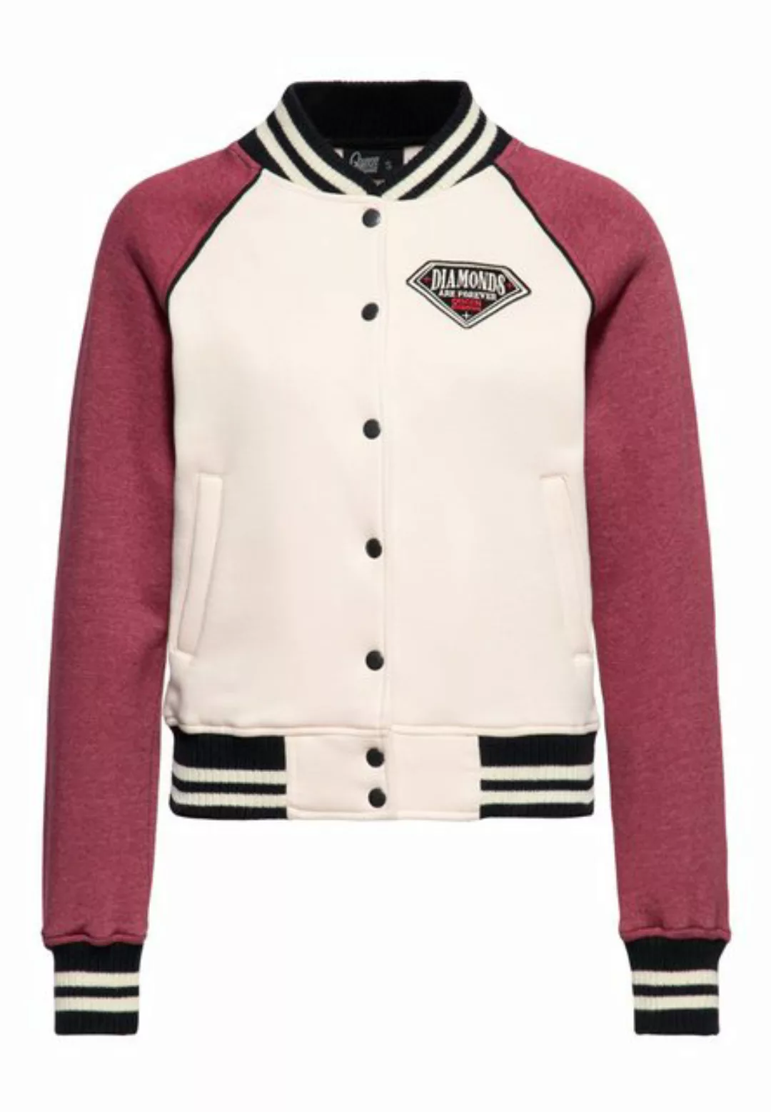 QueenKerosin Collegejacke Diamonds (1-St) mit Rückenstickerei günstig online kaufen