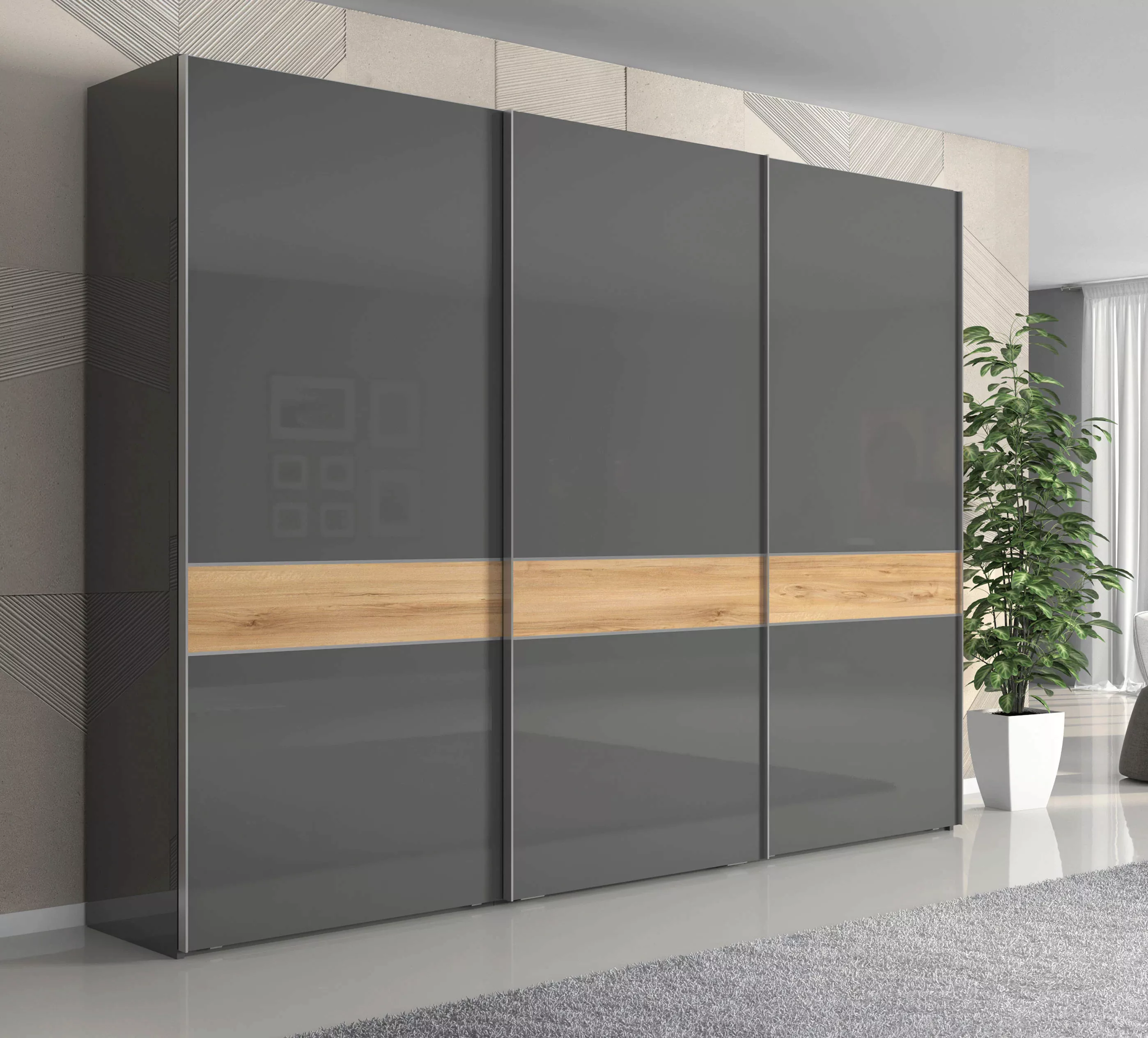 Places of Style Schwebetürenschrank "Onyx", UV lackiert für langlebige Ober günstig online kaufen