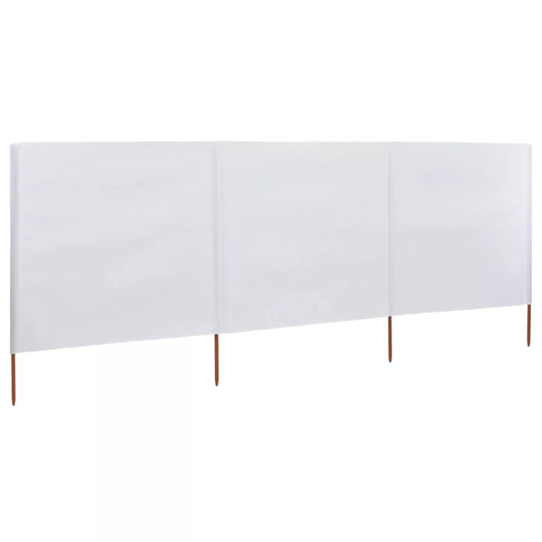 3-teiliges Windschutzgewebe 400 X 80 Cm Sandweiß günstig online kaufen