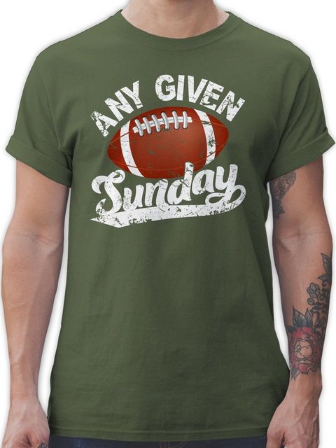 Shirtracer T-Shirt Any given Sunday mit Football weiß American Football NFL günstig online kaufen