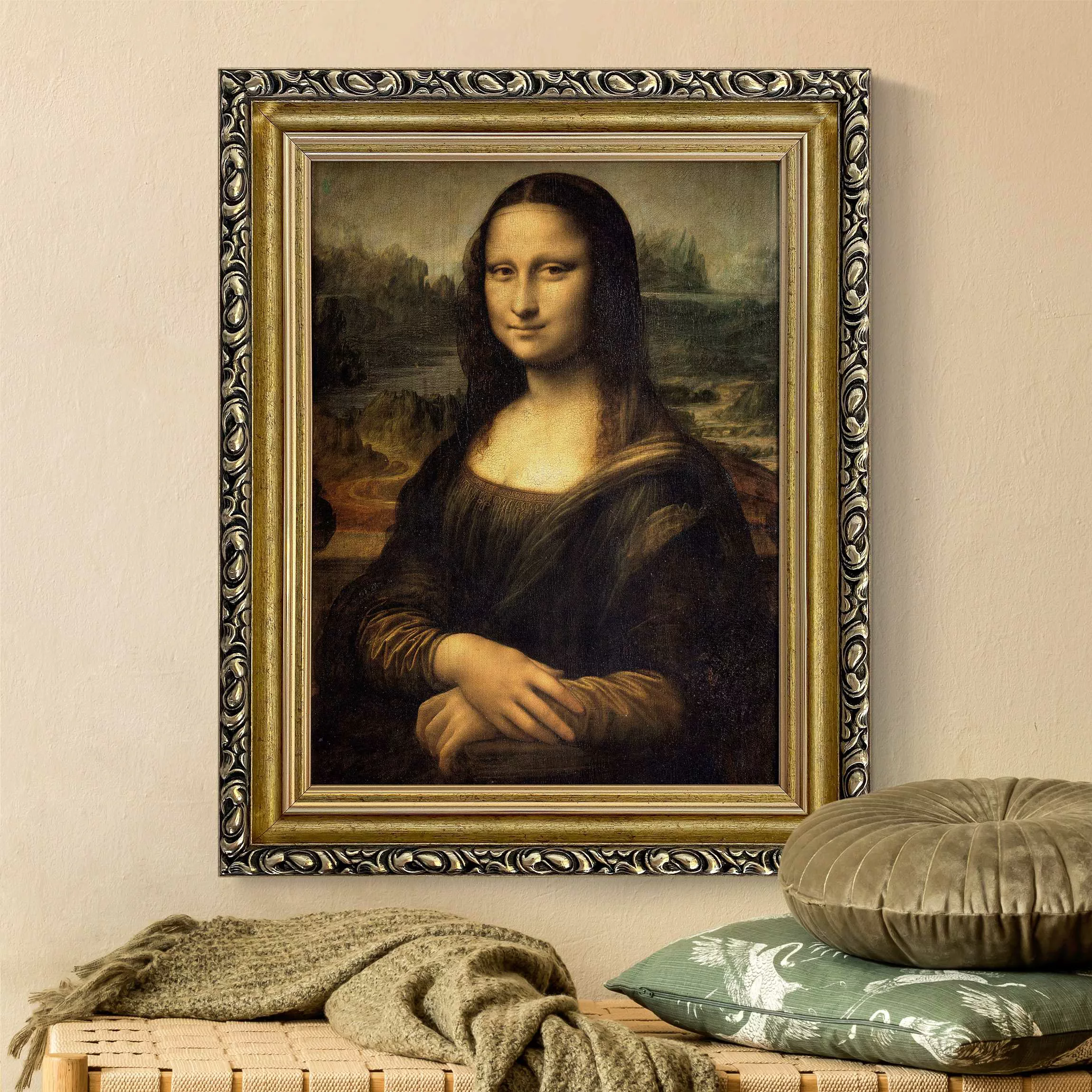 Gerahmtes Leinwandbild Leonardo da Vinci - Mona Lisa günstig online kaufen