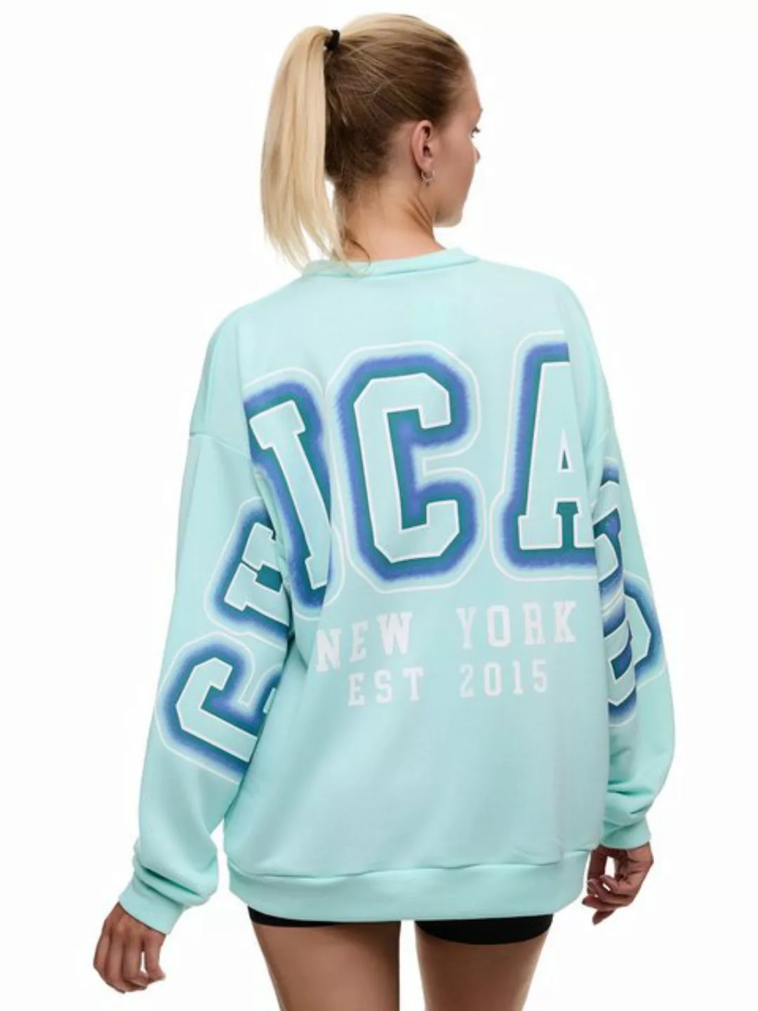 Worldclassca Sweatshirt Worldclassca Oversized Sweatshirt CHICAGO Print Lan günstig online kaufen