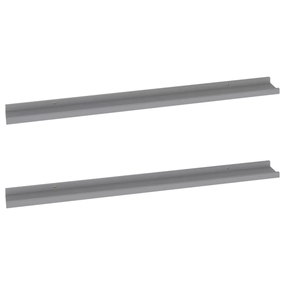 Wandregale 2 Stk. Grau 100x9x3 Cm günstig online kaufen