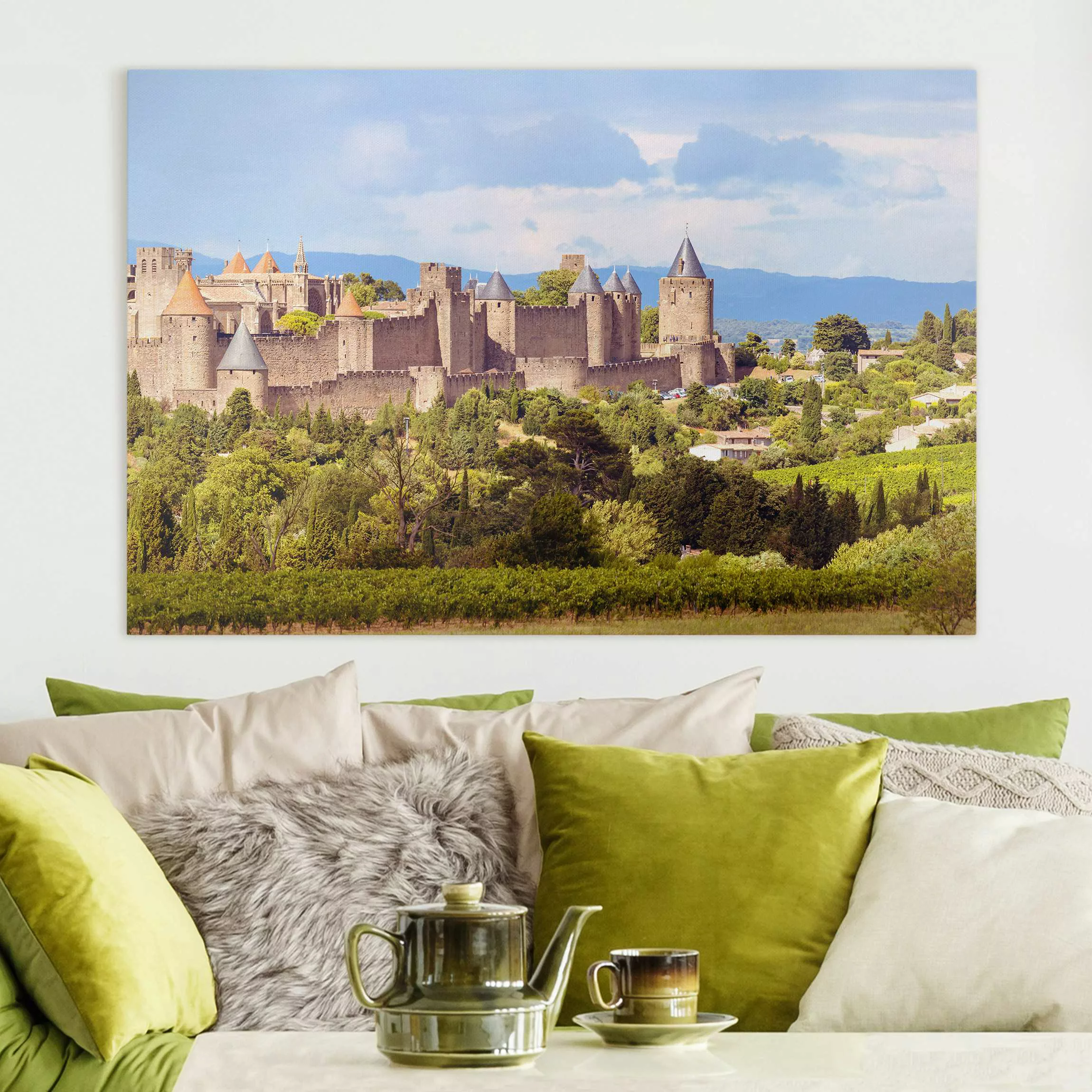 Leinwandbild Burg im Grünen günstig online kaufen