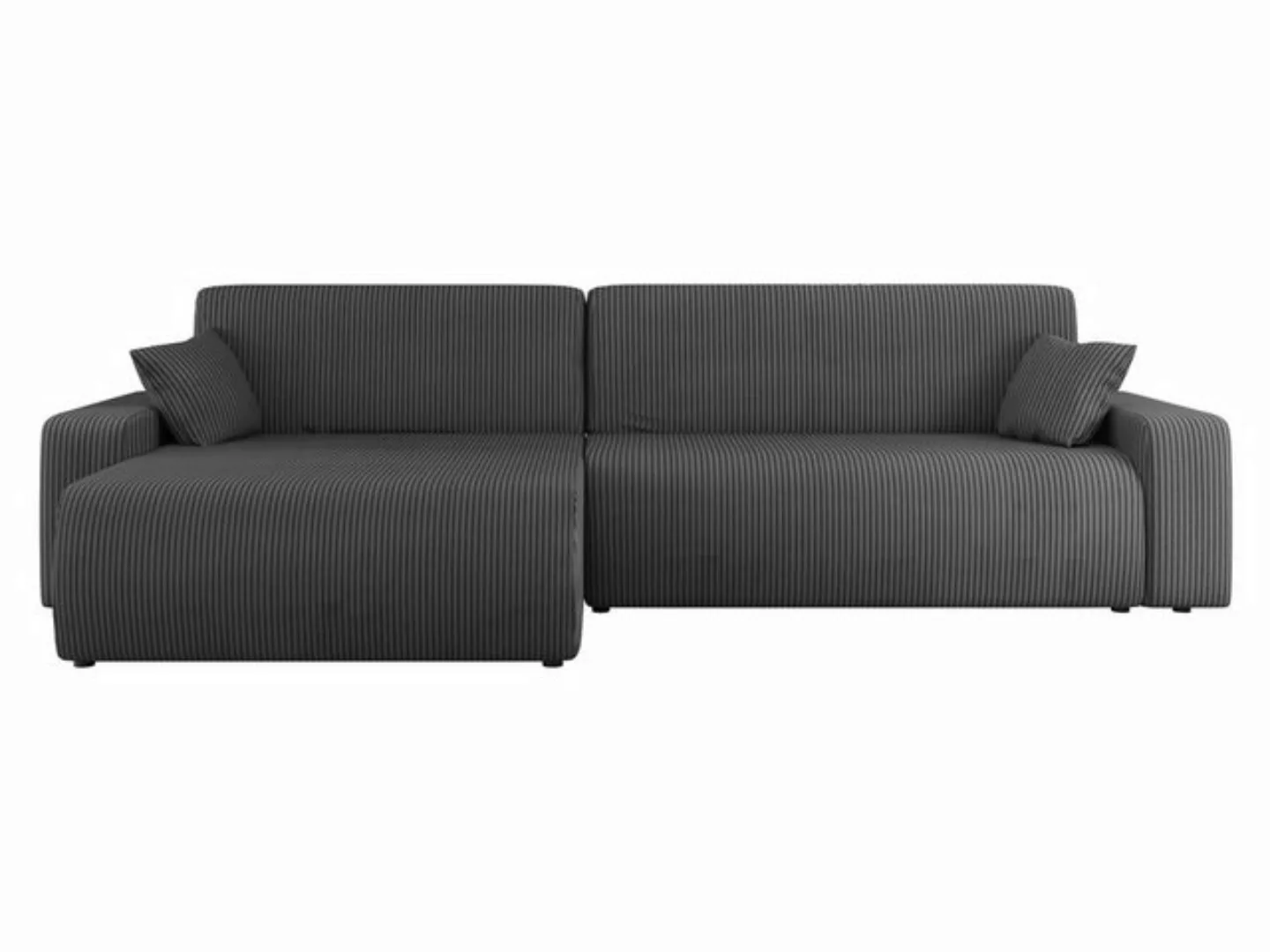 MIRJAN24 Ecksofa Piano L Cord, mit Bettkasten und Schlaffunktion, Schwarze günstig online kaufen