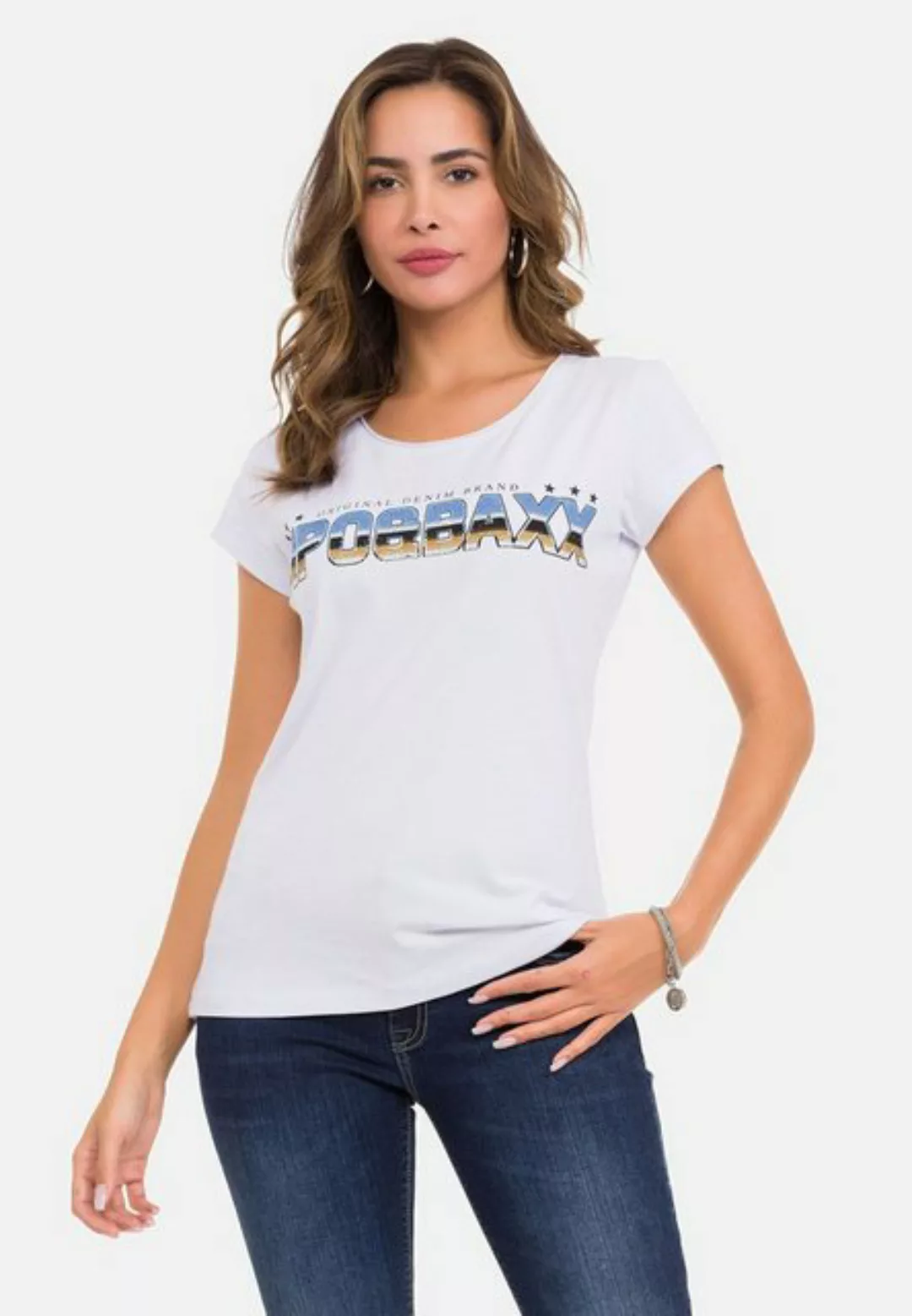 Cipo & Baxx T-Shirt, mit funkelnden Strasssteinen günstig online kaufen