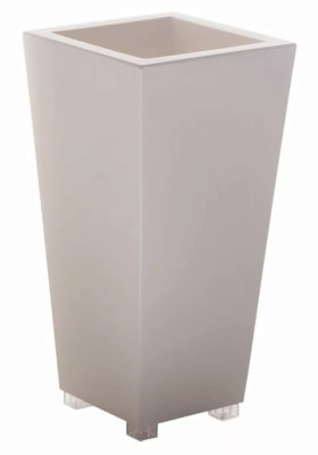 Blumentopf Kabin High 70 plastikmaterial weiß - Serralunga - Weiß günstig online kaufen