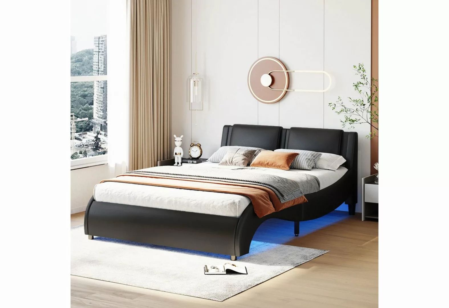 REDOM Polsterbett Funktionsbett Doppelbett Bett Kinderbett, mit LED-Lichtbe günstig online kaufen