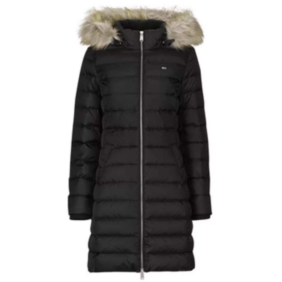 Tommy Jeans Steppmantel "TJW ESSENTIAL HOODED DOWN COAT", mit Fellimitat, L günstig online kaufen