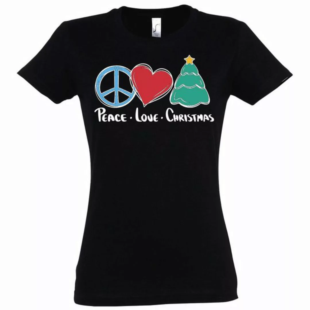 Youth Designz T-Shirt Peace Love Christmas Damen Shirt mit motivierendem Sp günstig online kaufen