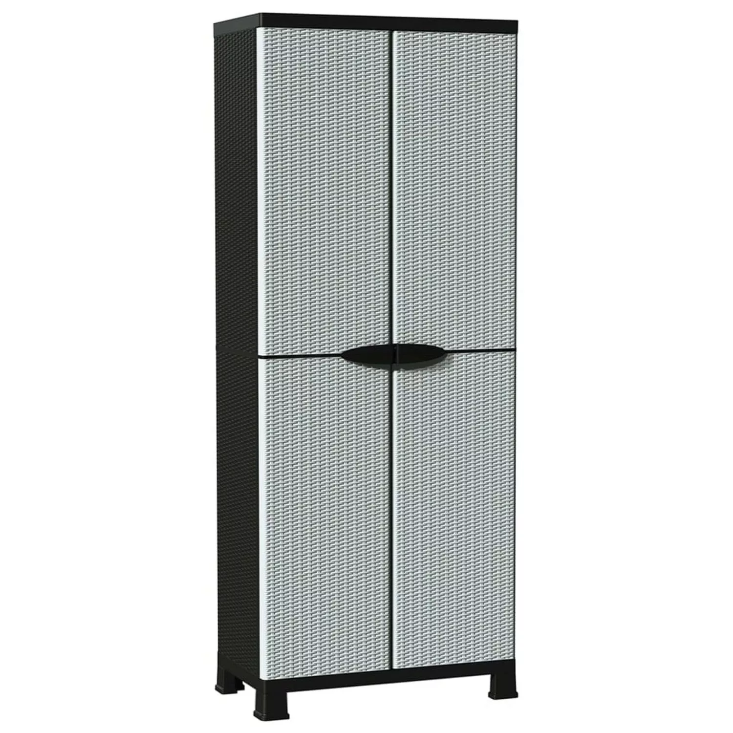 vidaXL Kunststoffschrank 68x39x171,5 cm Rattan-Design günstig online kaufen