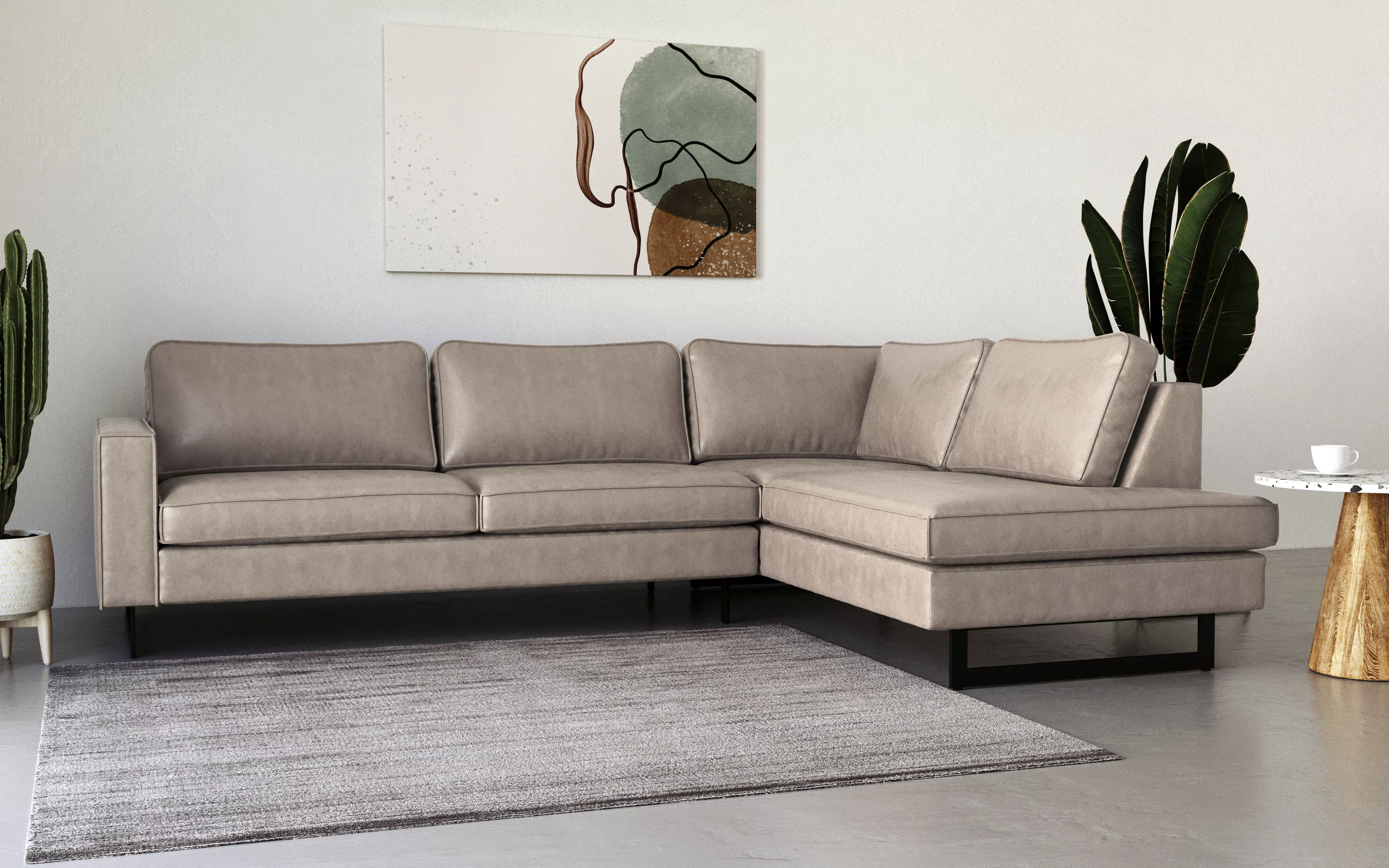 Places of Style Ecksofa "Pinto, 290 cm, Ottomane links / rechts", Cord, Fei günstig online kaufen