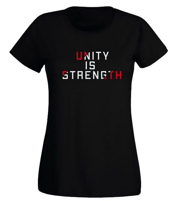 G-graphics T-Shirt Damen T-Shirt - Unity is Strength Slim-fit-Shirt, mit Fr günstig online kaufen