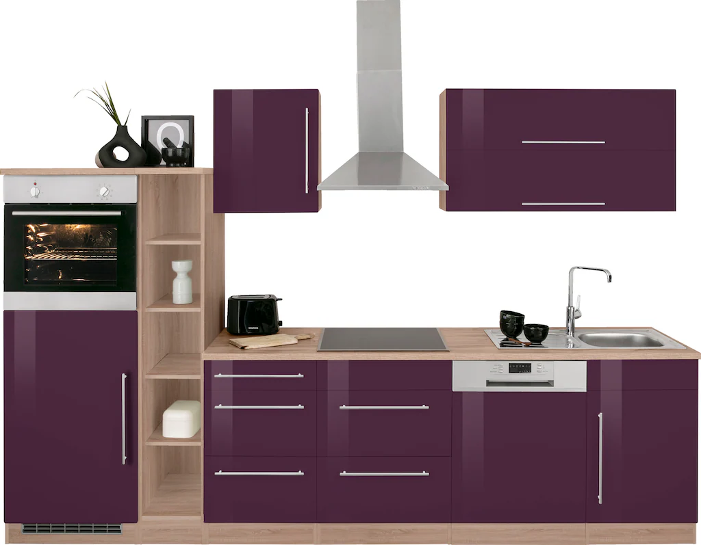 Kochstation Küchenzeile "KS-Samos", ohne E-Geräte, Breite 310 cm günstig online kaufen