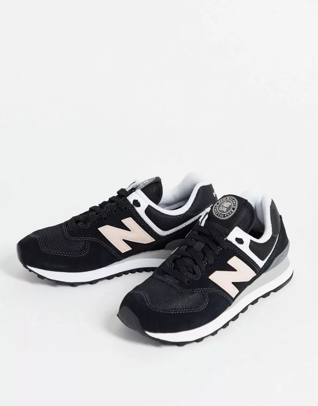 New Balance – 574 – Sneaker in Schwarz und Rosa günstig online kaufen