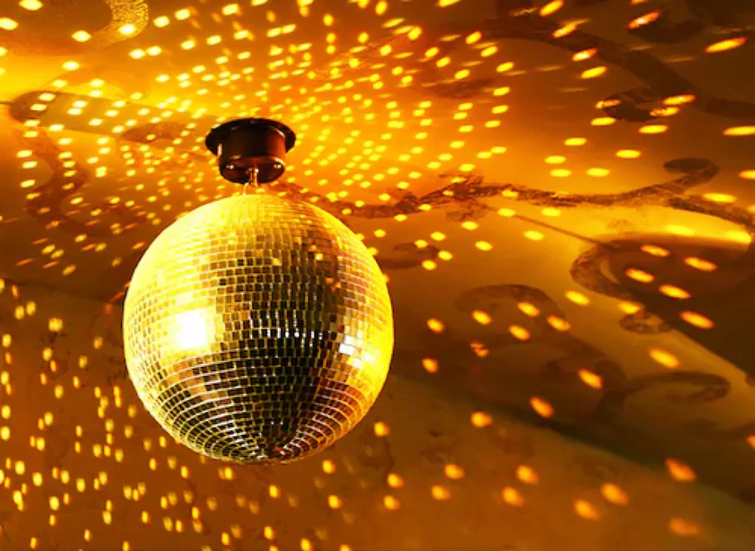 Papermoon Fototapete »Goldener Discoball« günstig online kaufen