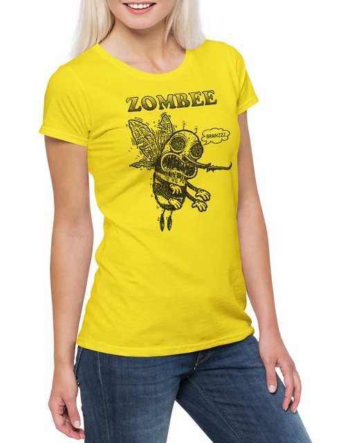 Urban Backwoods Print-Shirt Zombee Damen T-Shirt The Walking Living Zombie günstig online kaufen