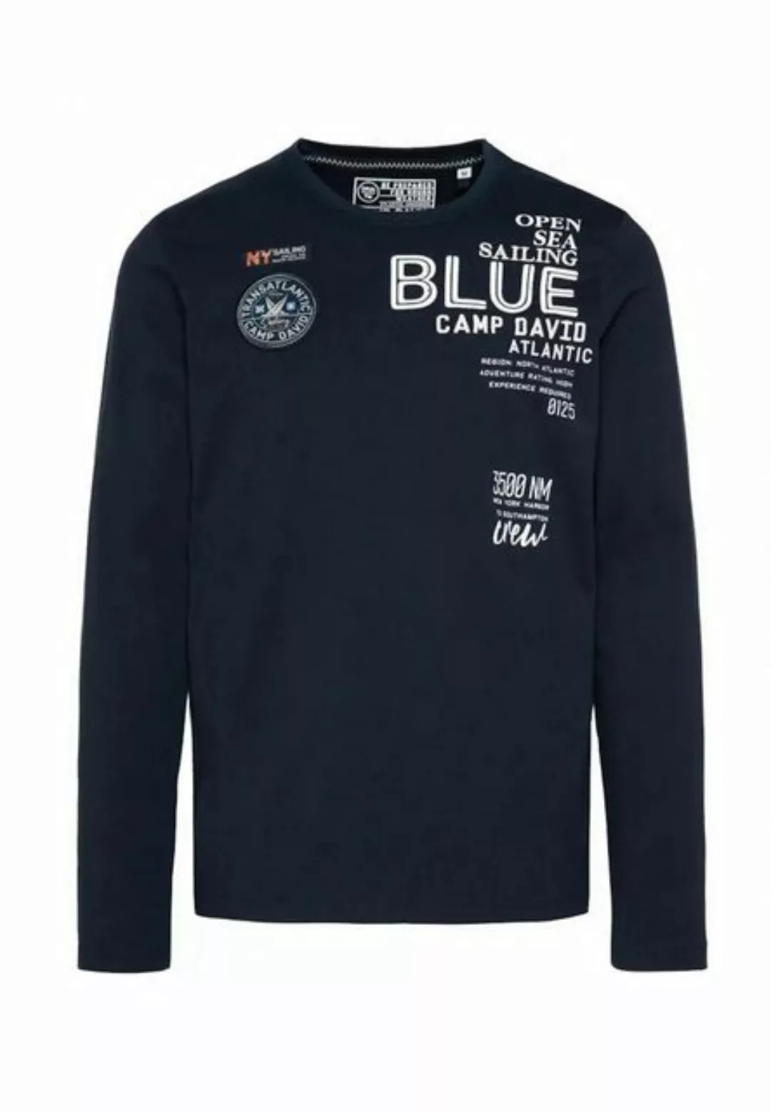 CAMP DAVID Longsleeve T-Shirt ATLANTIC CROSSING Langarmshirt (1-tlg) günstig online kaufen