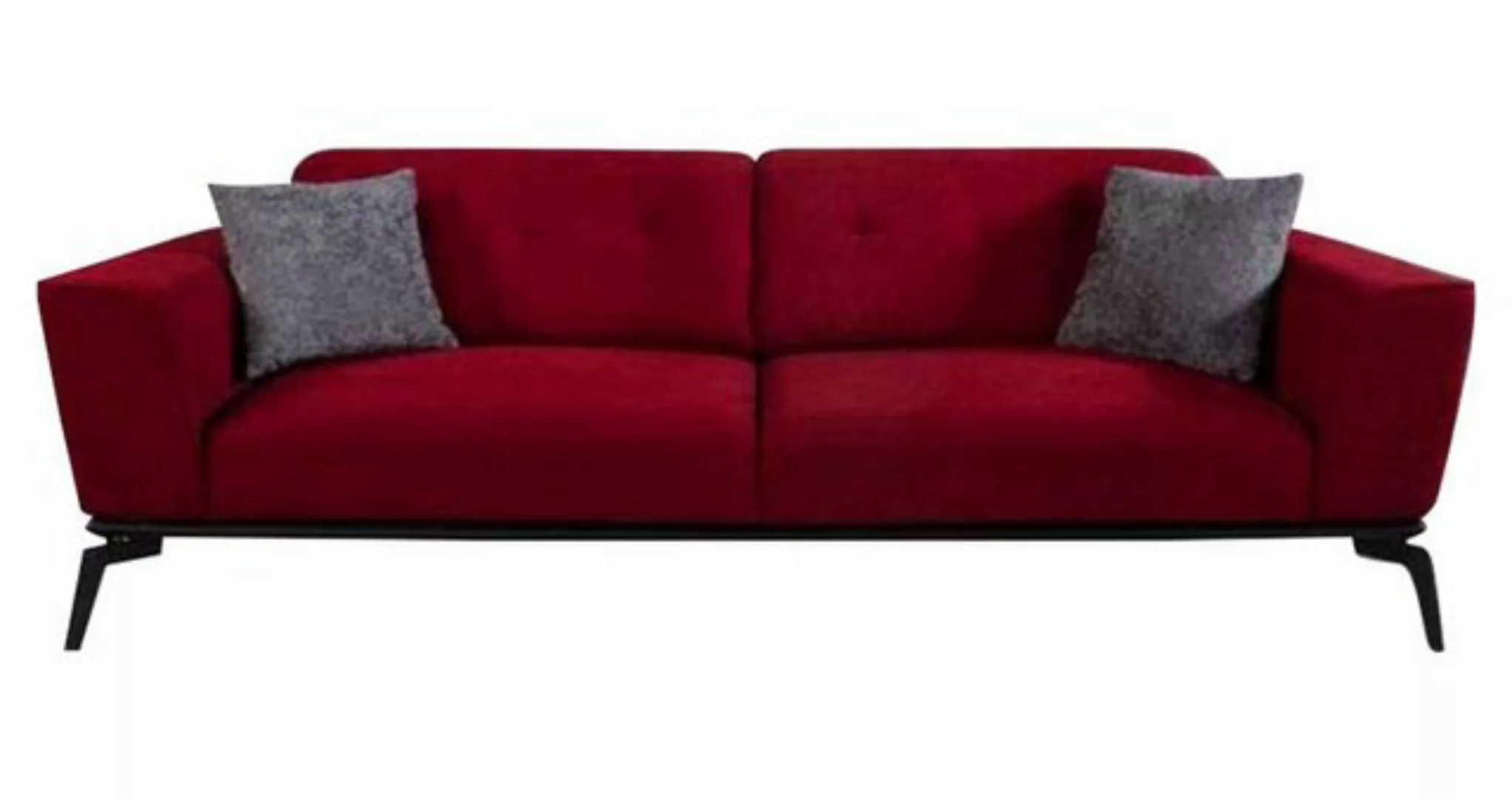 JVmoebel Sofa, Sofa 3 Sitzer Textil Burgund Sofas Couch Polster Möbel Moder günstig online kaufen
