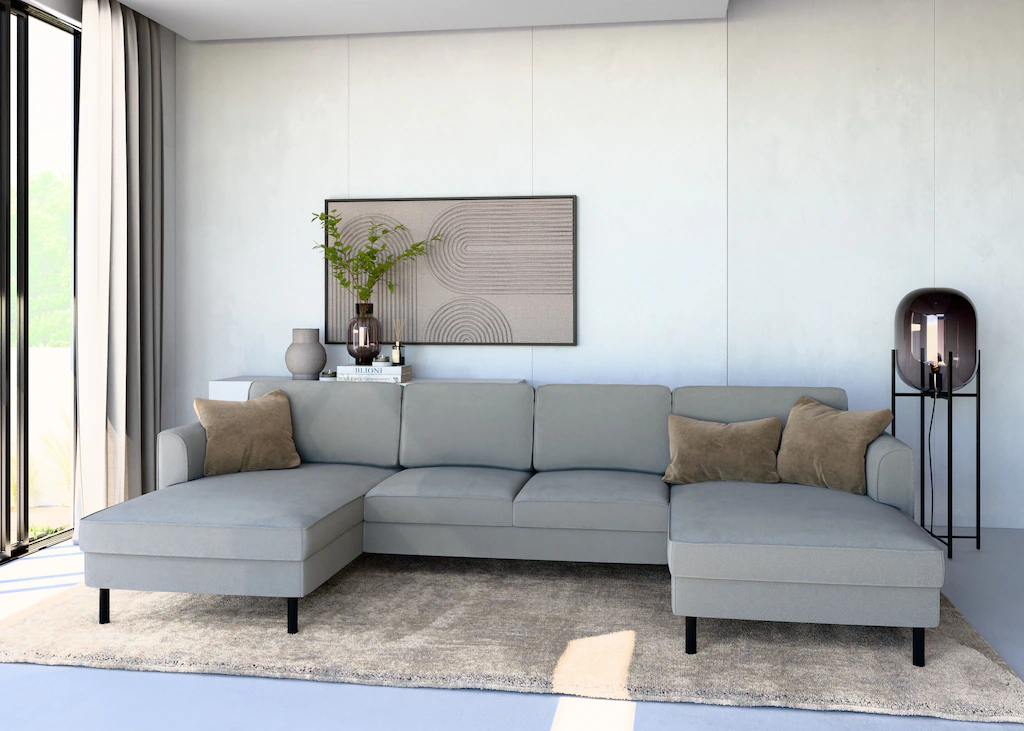 Home affaire Wohnlandschaft "Booster Couch wahlweise mit Schlaffunktion und günstig online kaufen