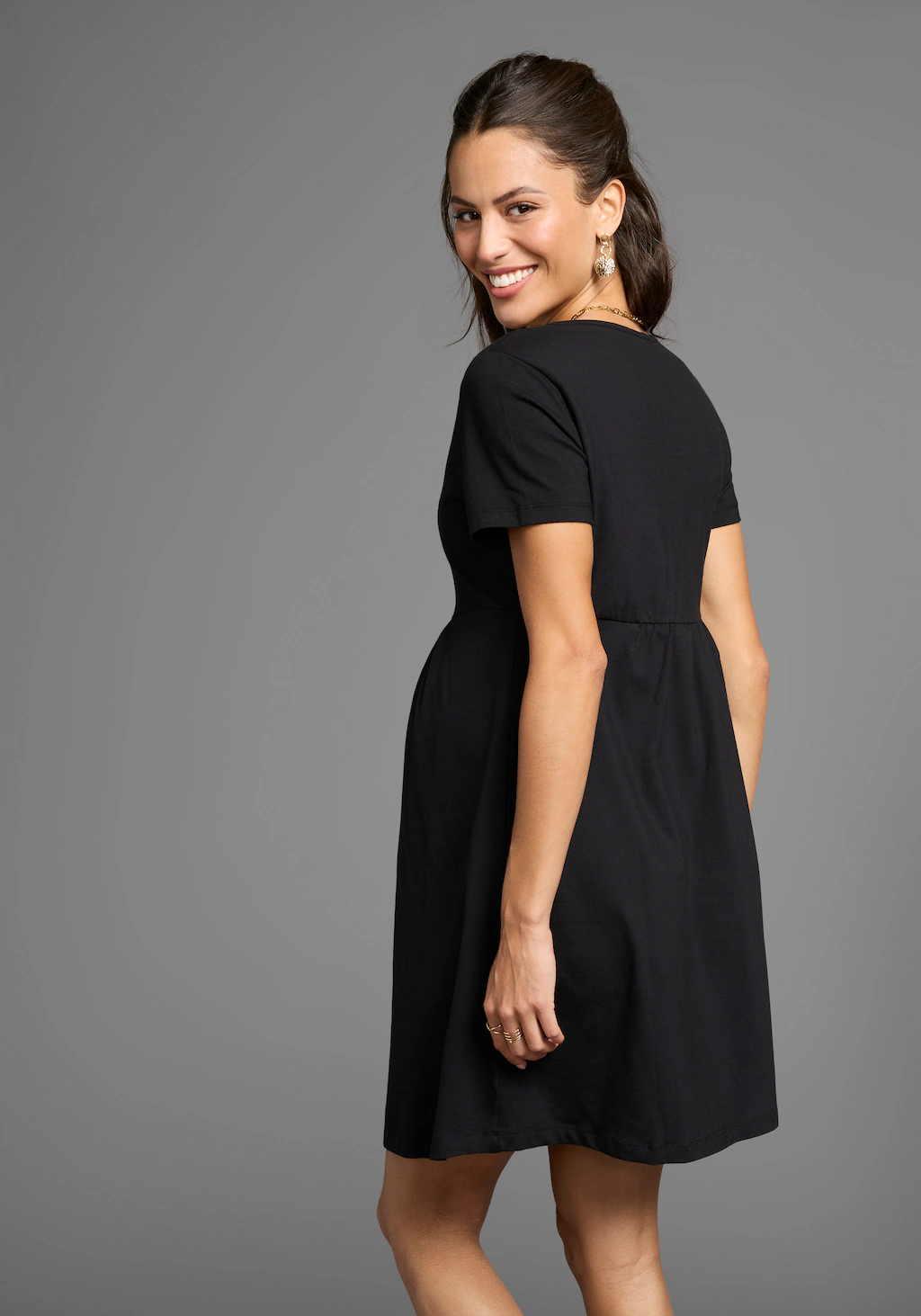 Neun Monate Umstandskleid "Kurzes Schwangerschafts-Jerseykleid, Minikleid", günstig online kaufen