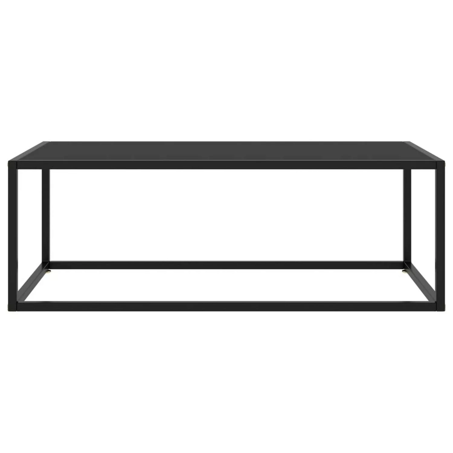 Beistelltisch Schwarz Mit Schwarzem Glas 100x50x35 Cm günstig online kaufen