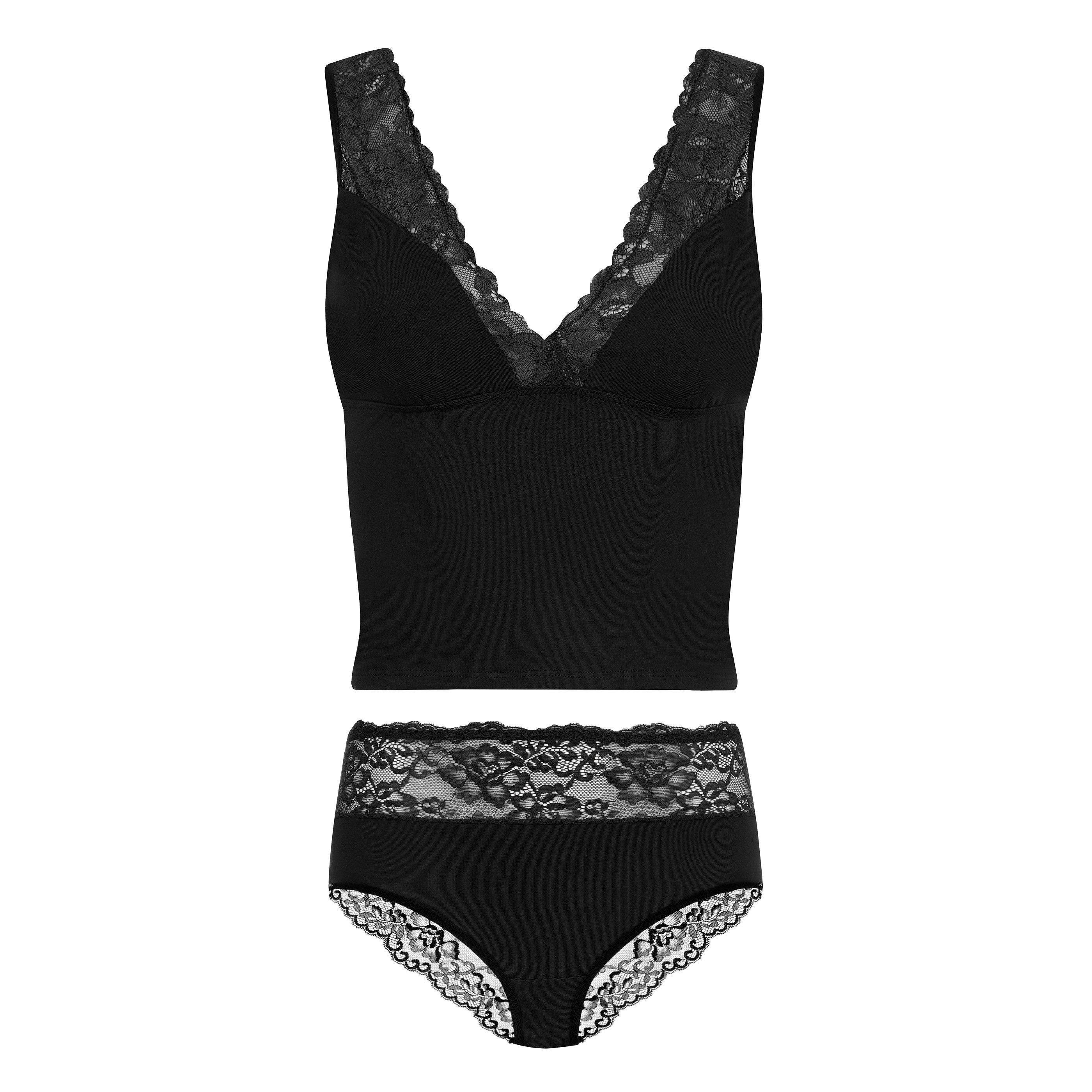 Evoni Set: Tanktop Wäsche Set Spitze günstig online kaufen